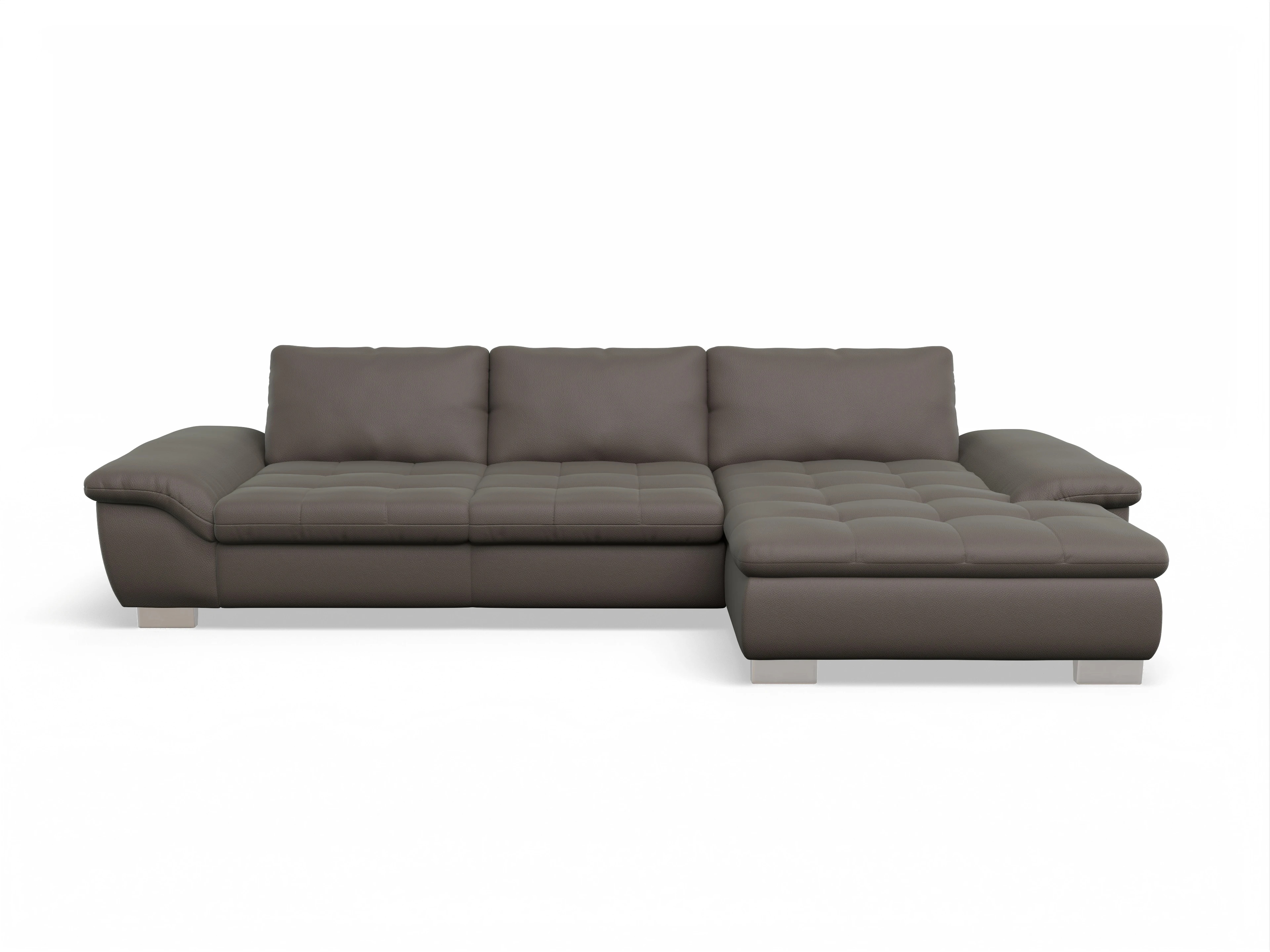 Ansicht des Produktes SC Smart 1007 Ecksofa rechts Abschluss offen in Stoff Braun