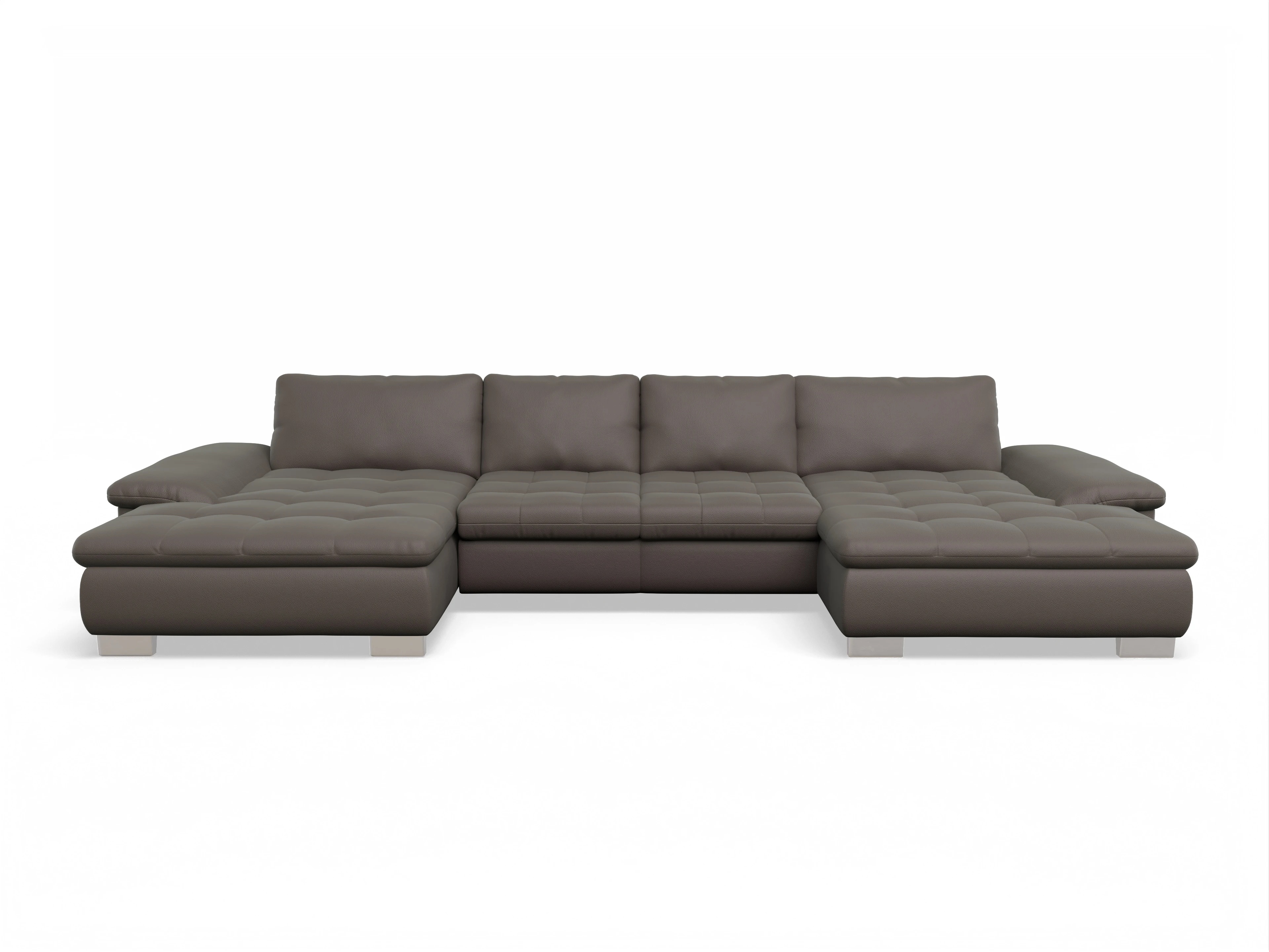 Ansicht des Produktes SC Smart 1007 Wohnlandschaft offen beidseitig in Stoff Braun