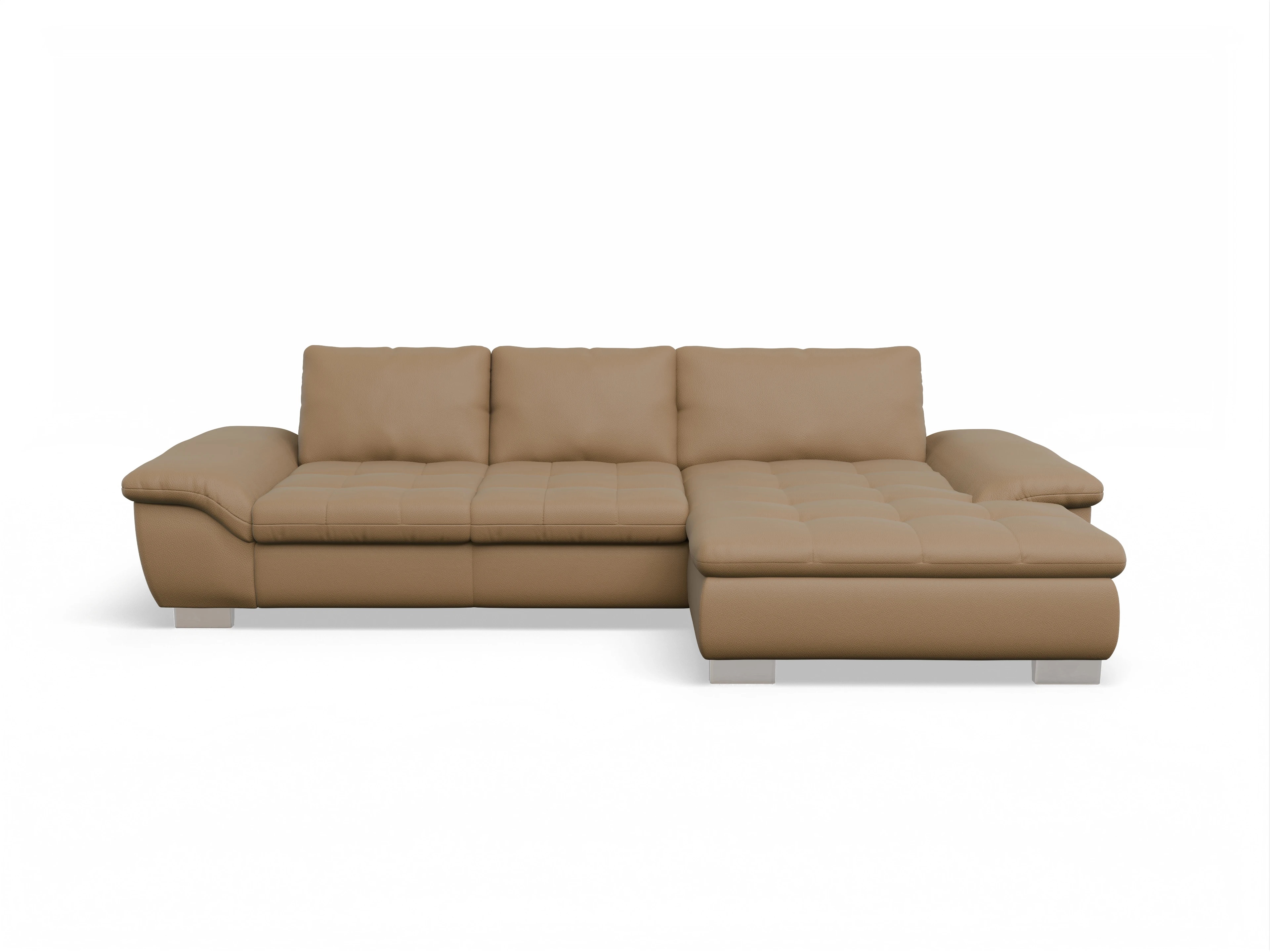 Sitz Concept smart 1007 Canape Medium R Ansicht des Produktes SC Smart 1007 Ecksofa rechts Abschluss offen in Stoff Braun