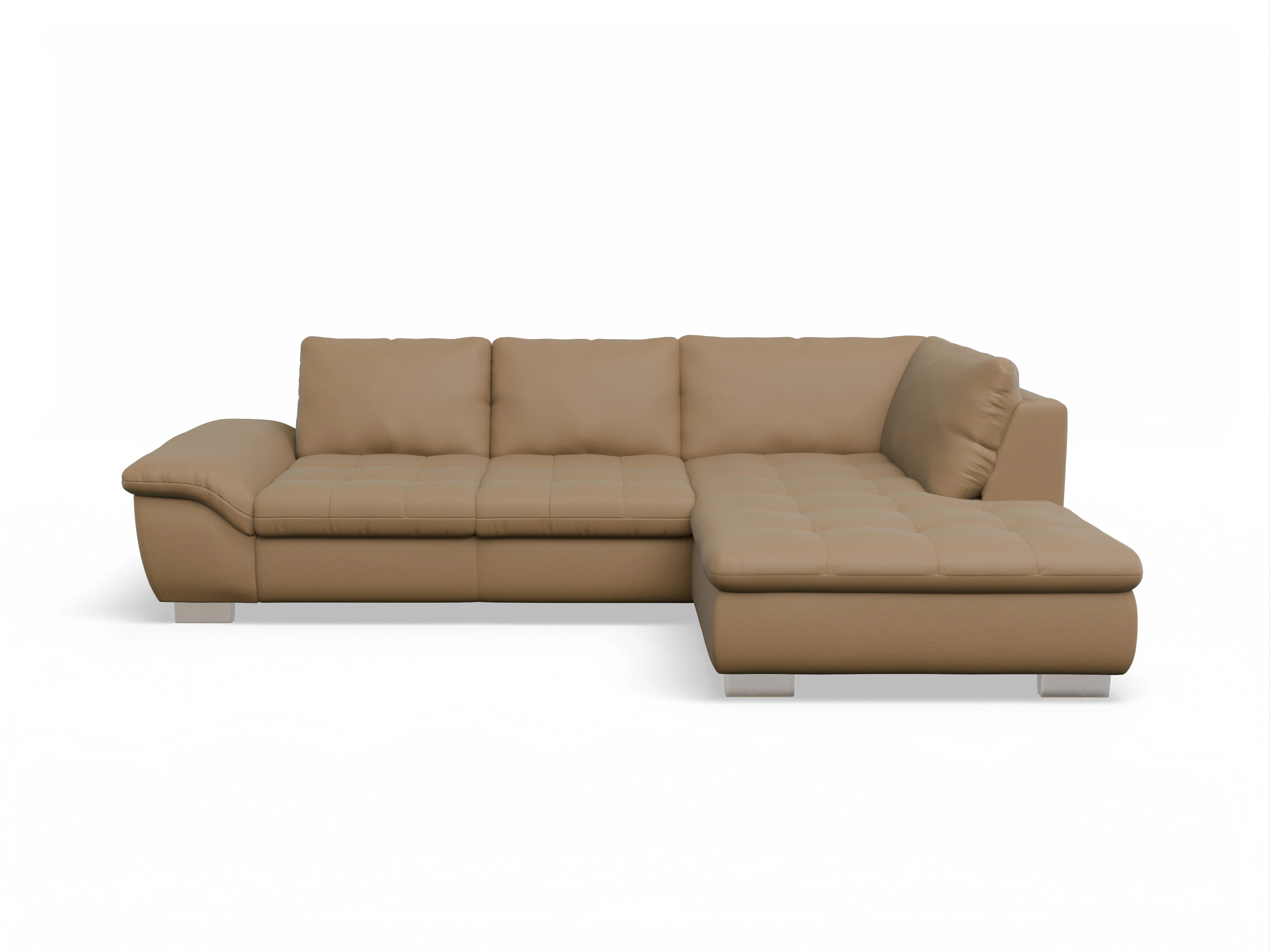 Ansicht des Produktes SC Smart 1007 Ecksofa rechts Abschluss offen in Stoff Braun