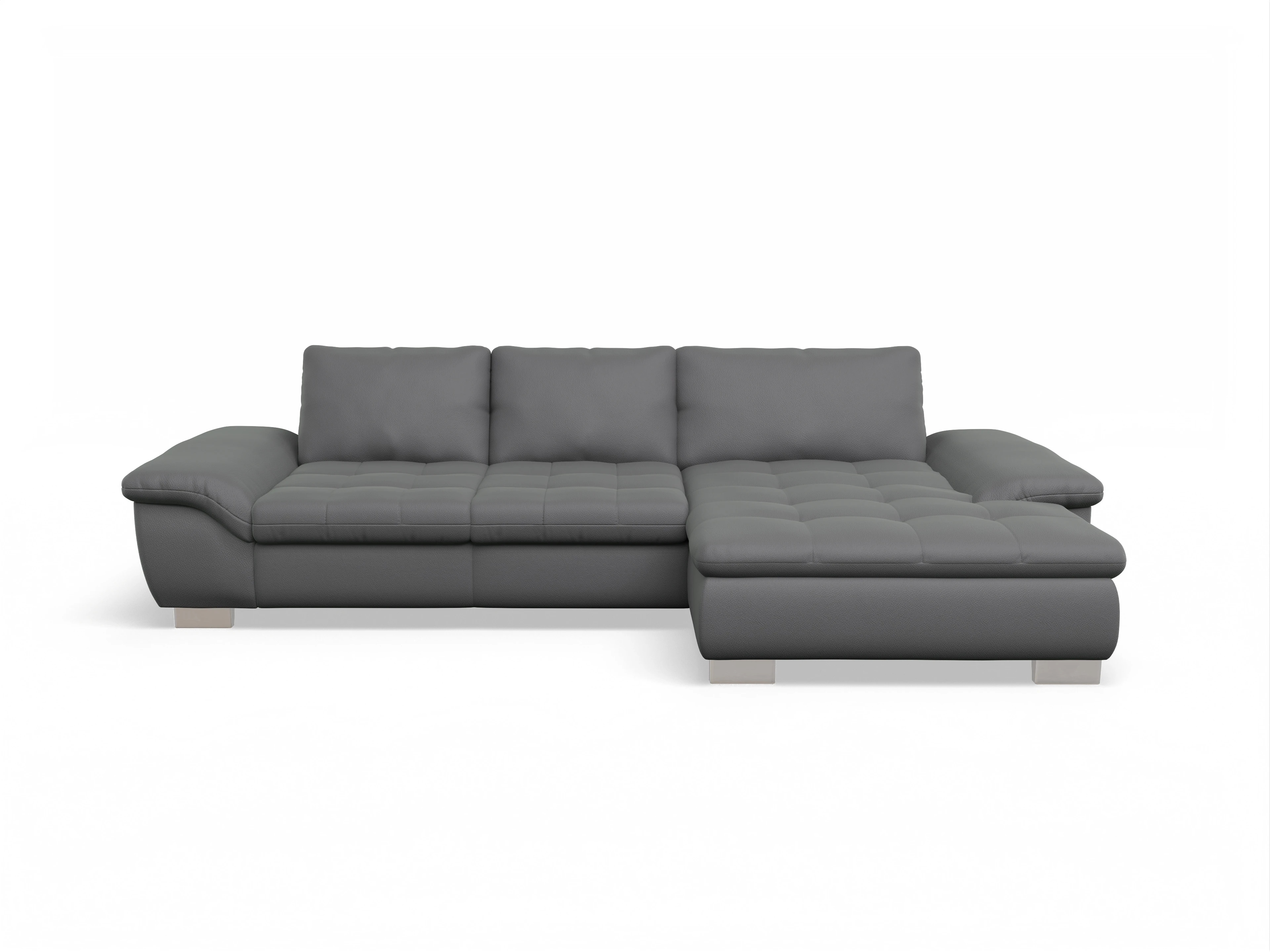 Ansicht des Produktes SC Smart 1007 Ecksofa rechts Abschluss offen in Stoff Grau