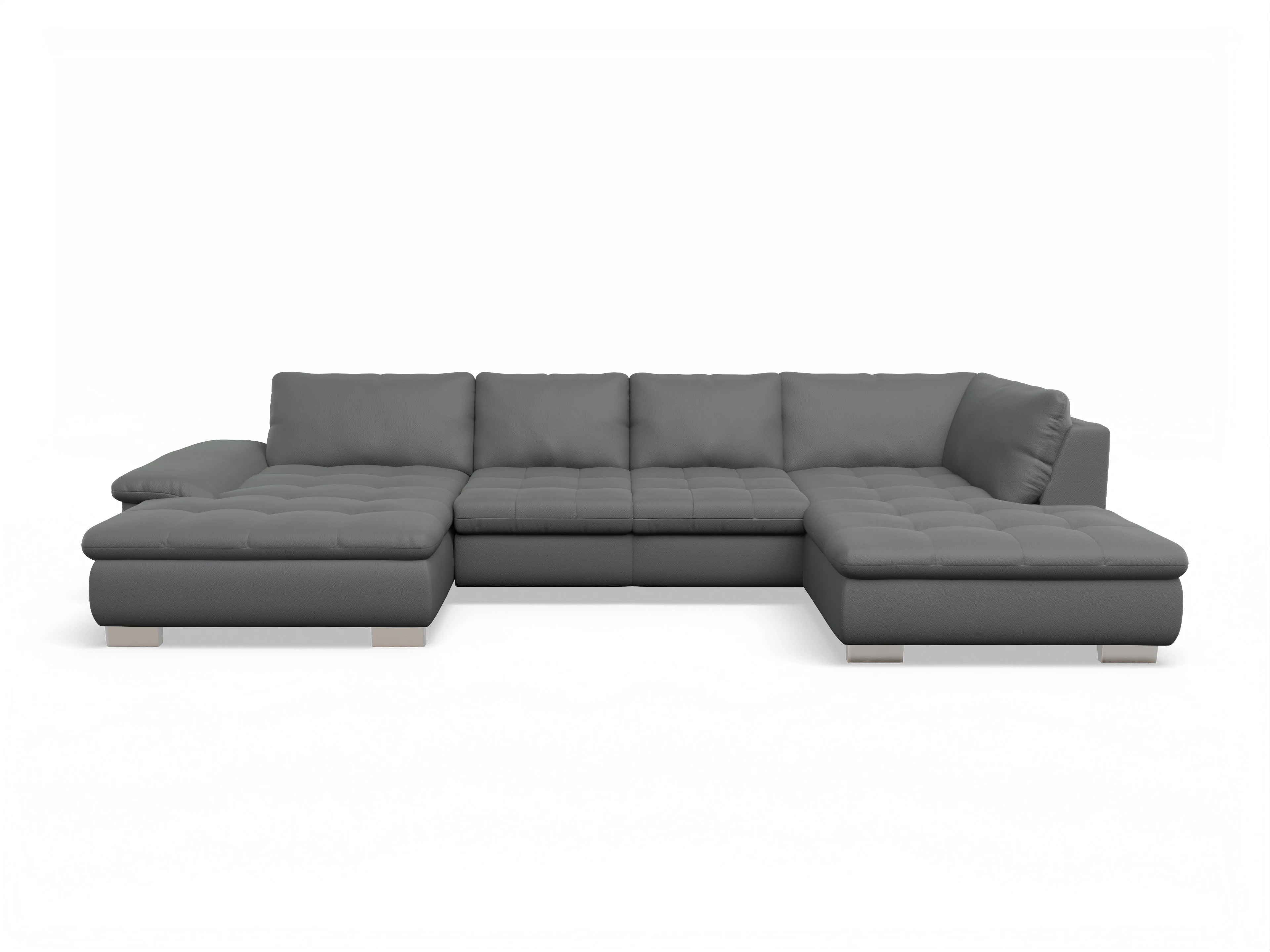 Ansicht des Produktes SC Smart 1007 Wohnlandschaft offen beidseitig in Stoff Grau