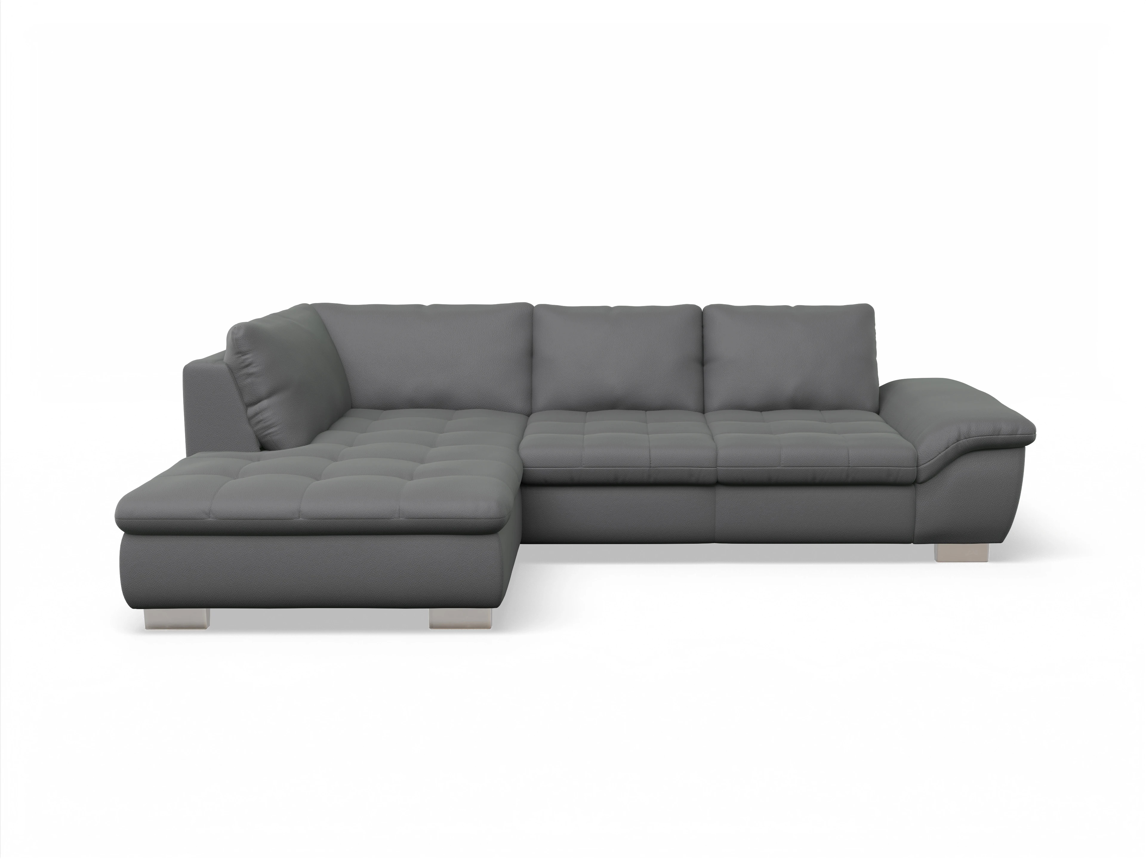Ansicht des Produktes SC Smart 1007 Ecksofa links Abschluss offen in Stoff Grau