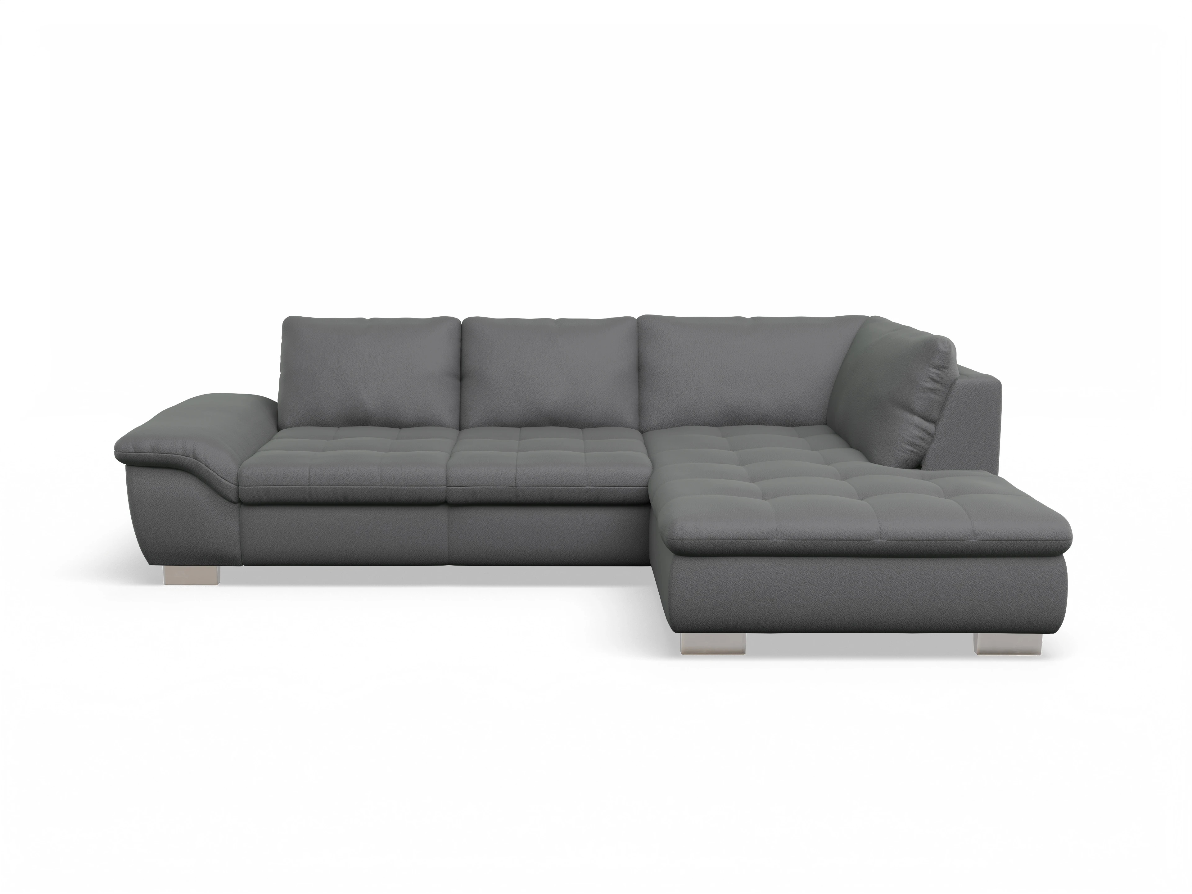 Ansicht des Produktes SC Smart 1007 Ecksofa rechts Abschluss offen in Stoff Grau