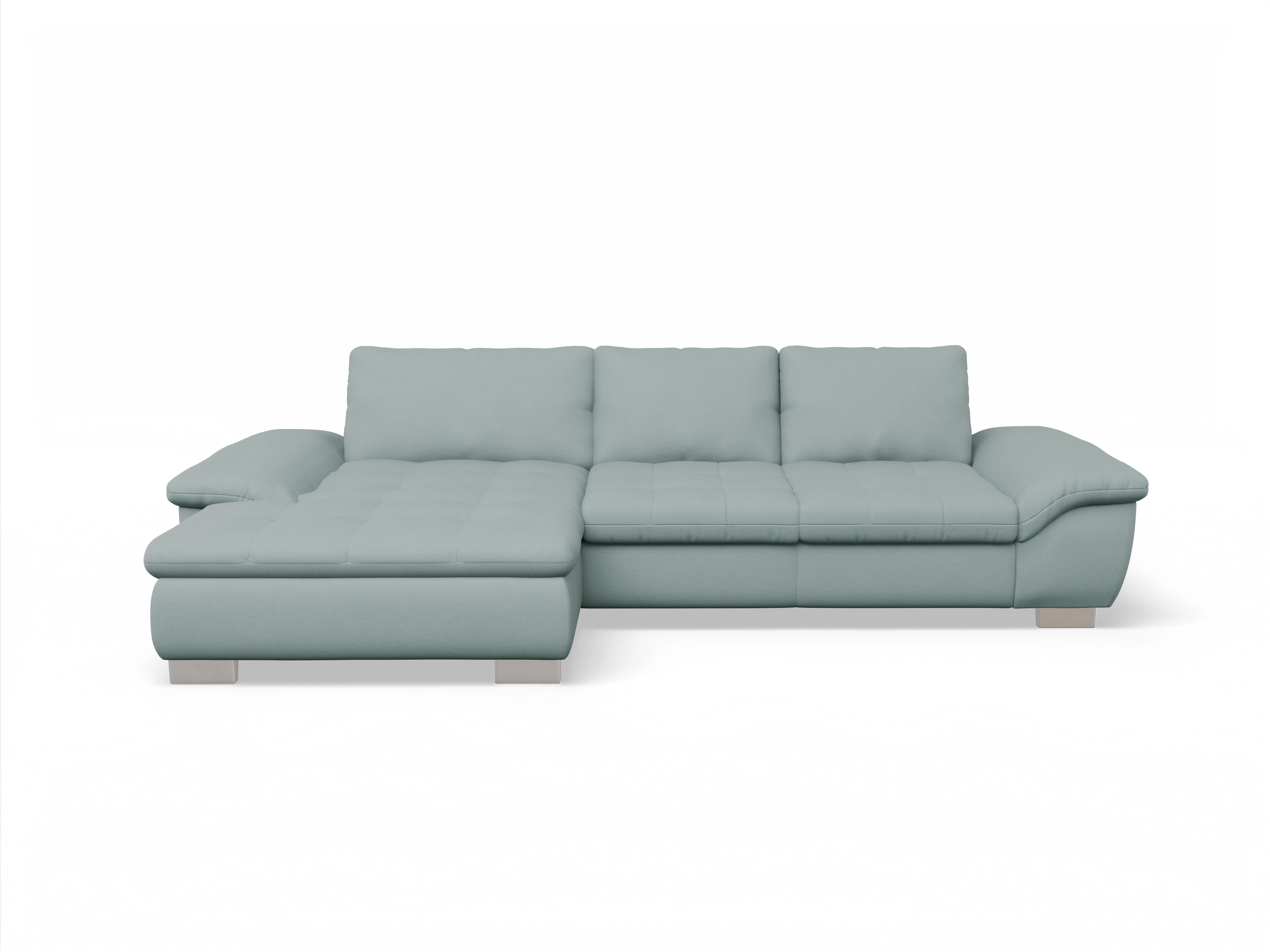 Ansicht des Produktes SC Smart 1007 Ecksofa links Abschluss offen in Stoff Blau