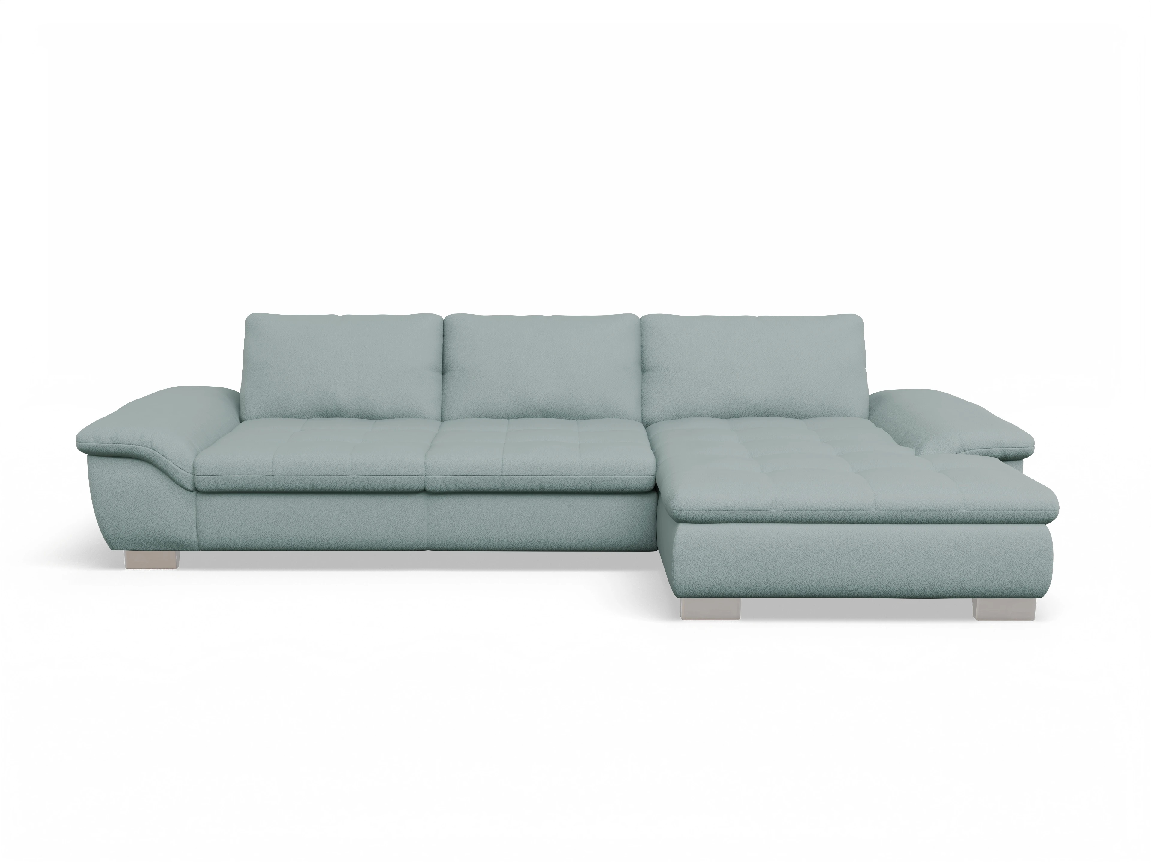 Ansicht des Produktes SC Smart 1007 Ecksofa rechts Abschluss offen in Stoff Blau