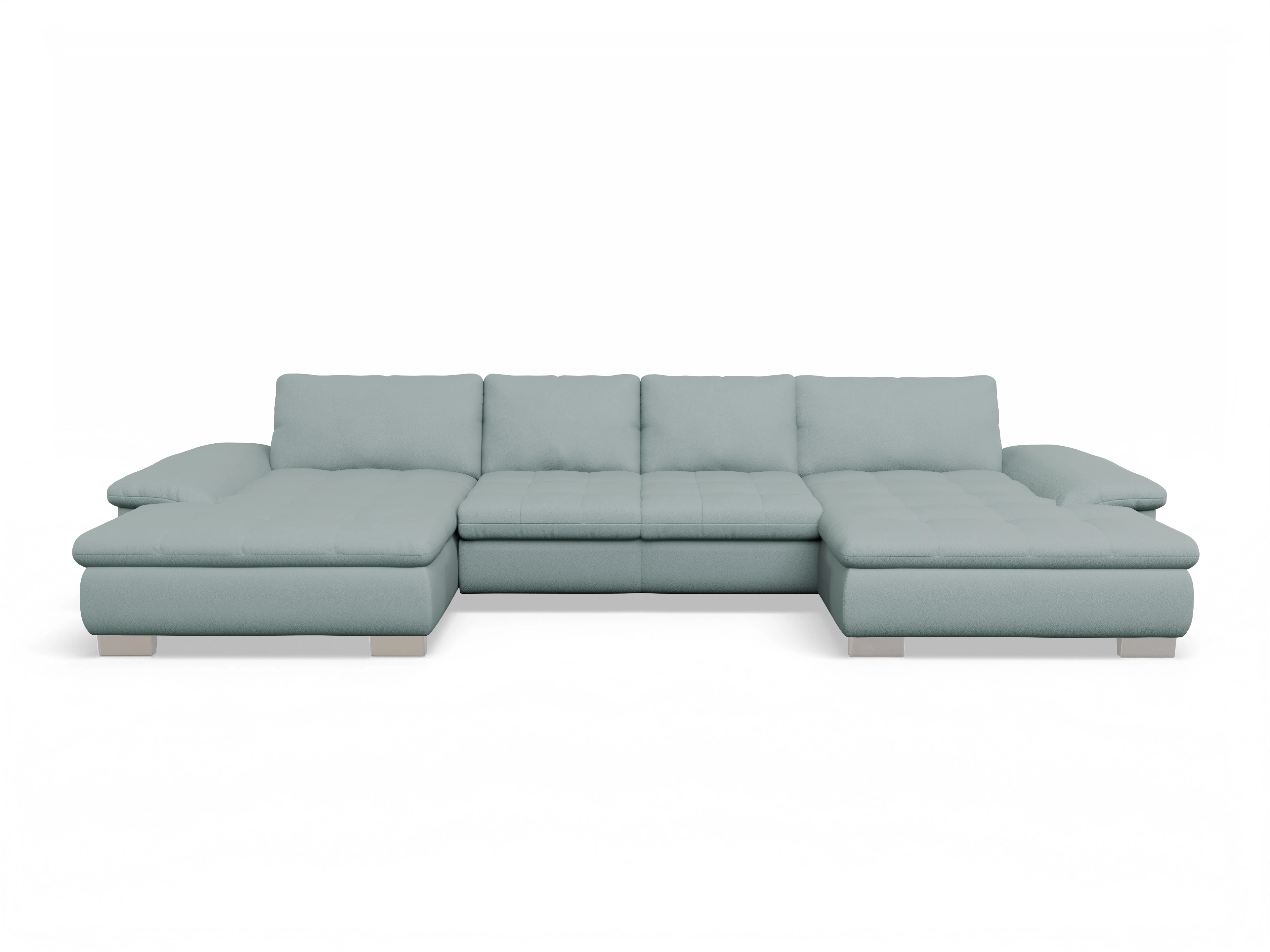 Ansicht des Produktes SC Smart 1007 Wohnlandschaft offen beidseitig in Stoff Blau