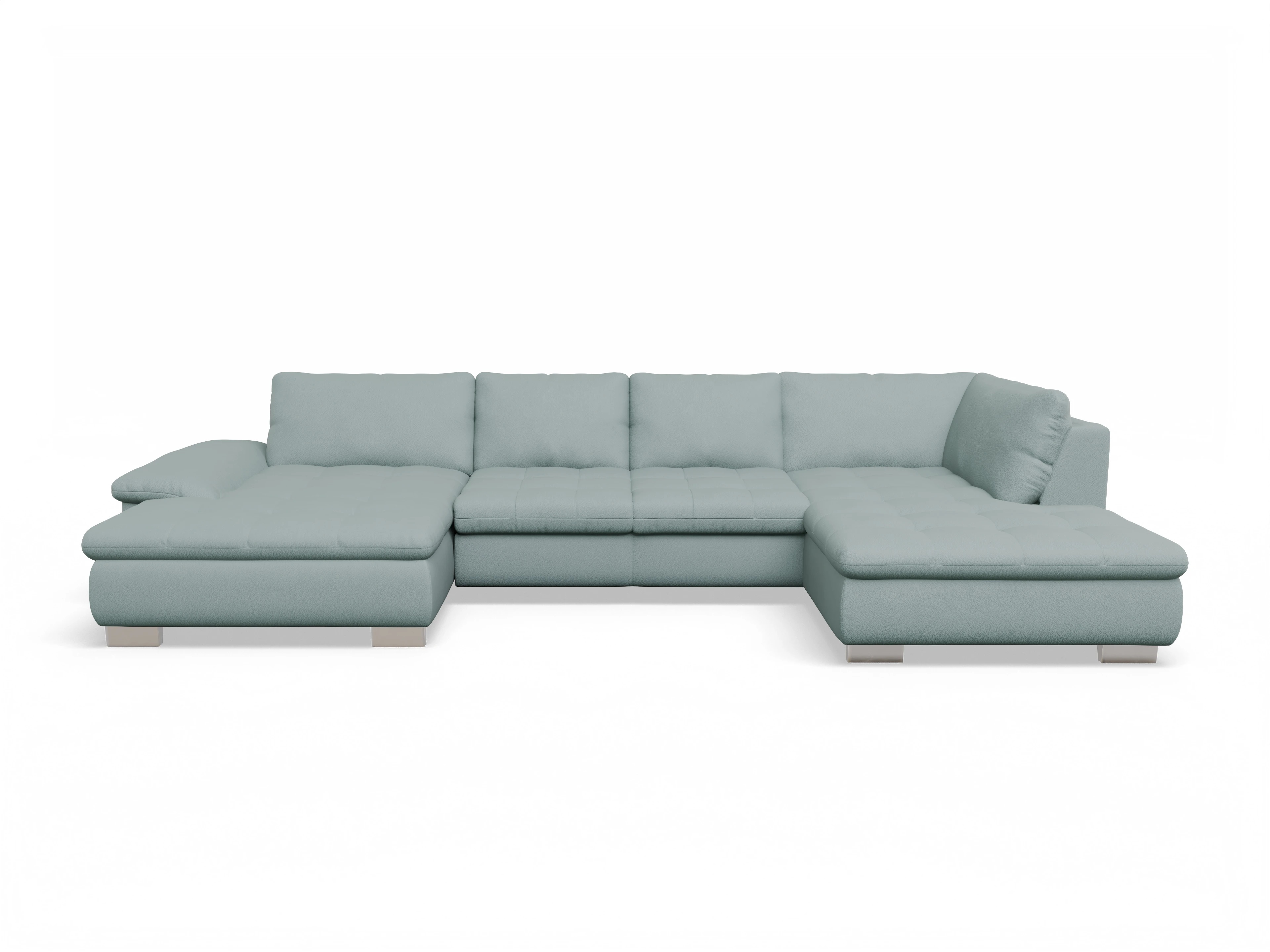 Ansicht des Produktes SC Smart 1007 Wohnlandschaft offen beidseitig in Stoff Blau