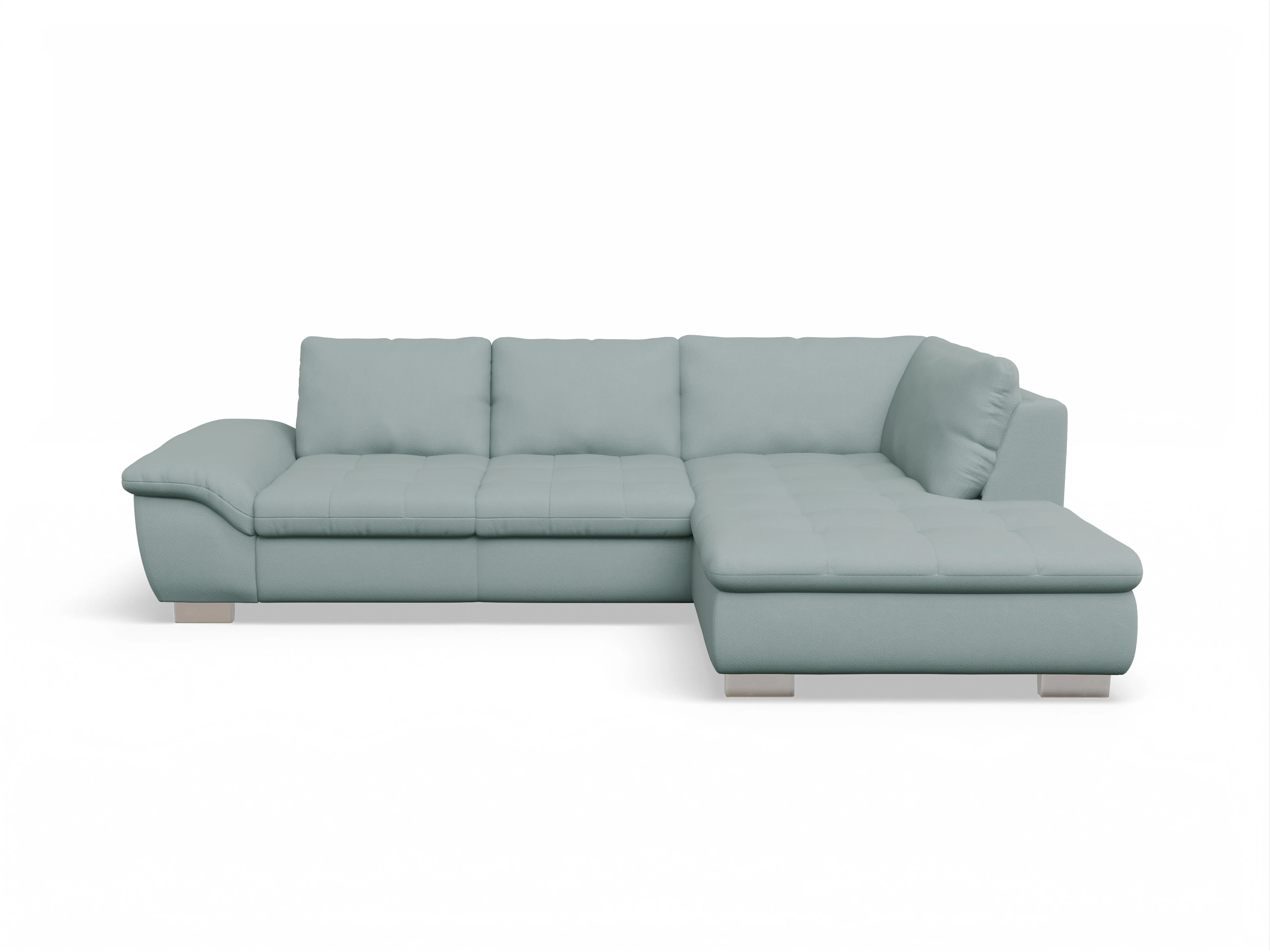 Ansicht des Produktes SC Smart 1007 Ecksofa rechts Abschluss offen in Stoff Blau