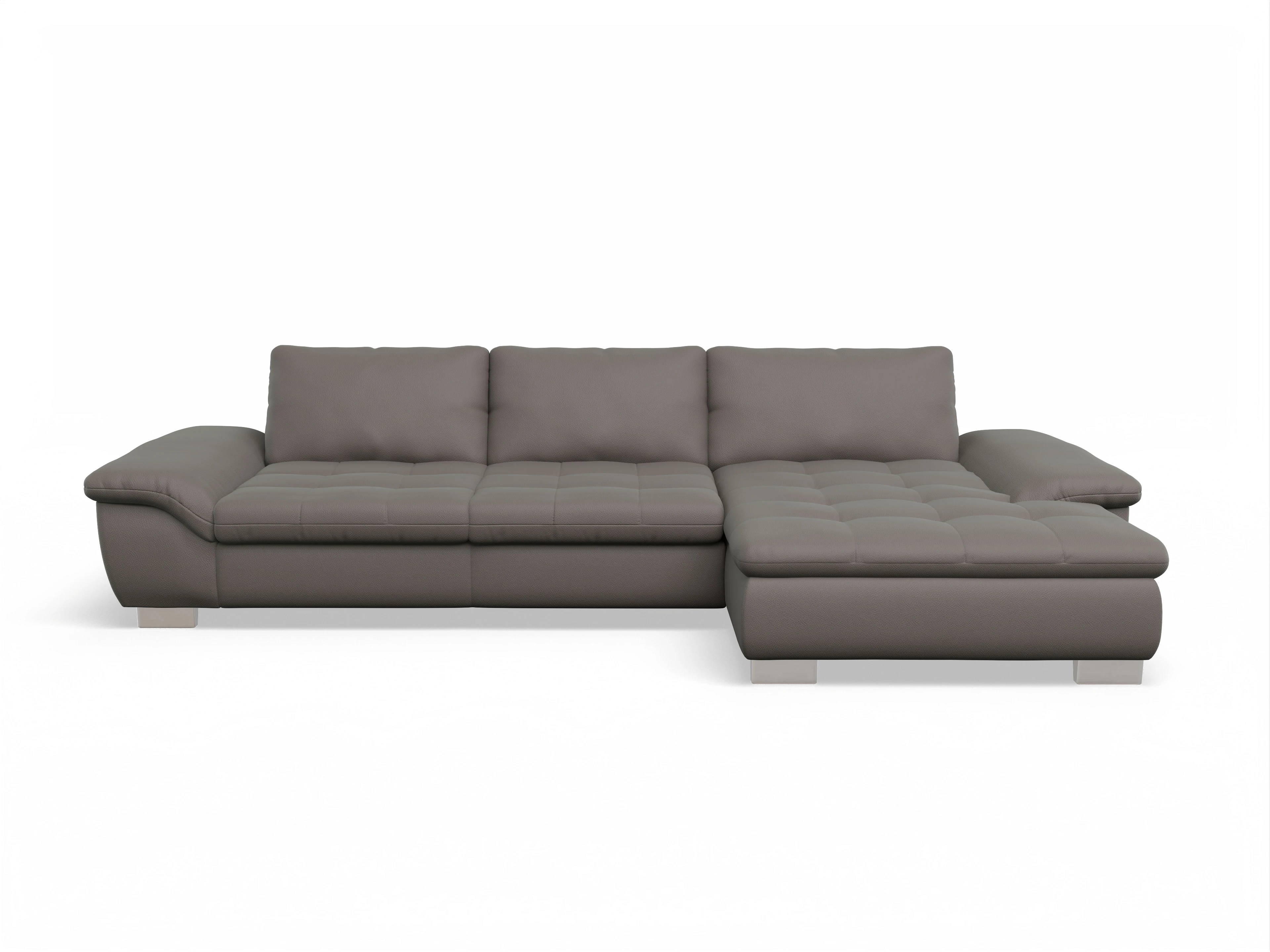 Ansicht des Produktes SC Smart 1007 Ecksofa rechts Abschluss offen in Stoff Braun