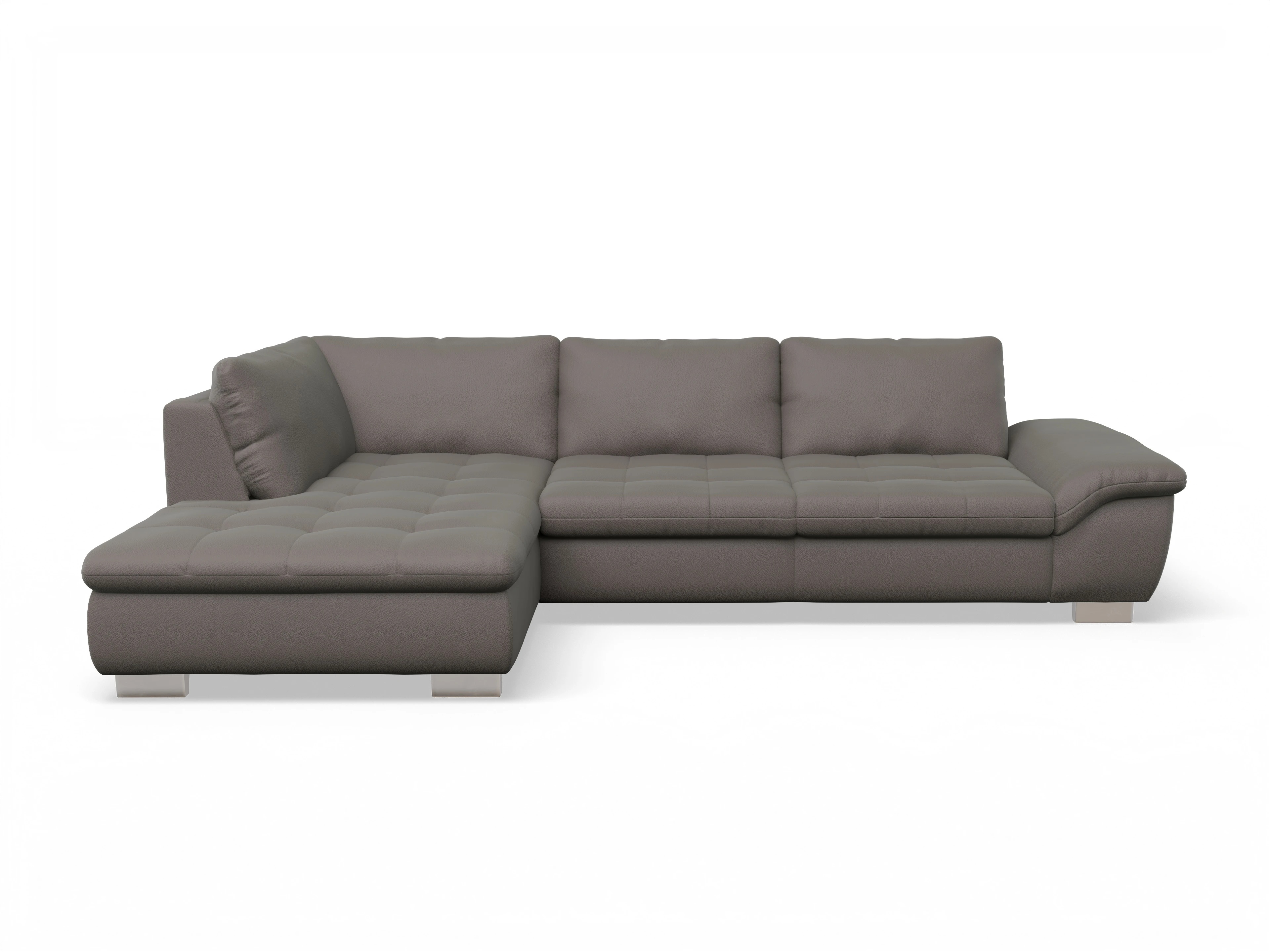 Ansicht des Produktes SC Smart 1007 Ecksofa links Abschluss offen in Stoff Braun