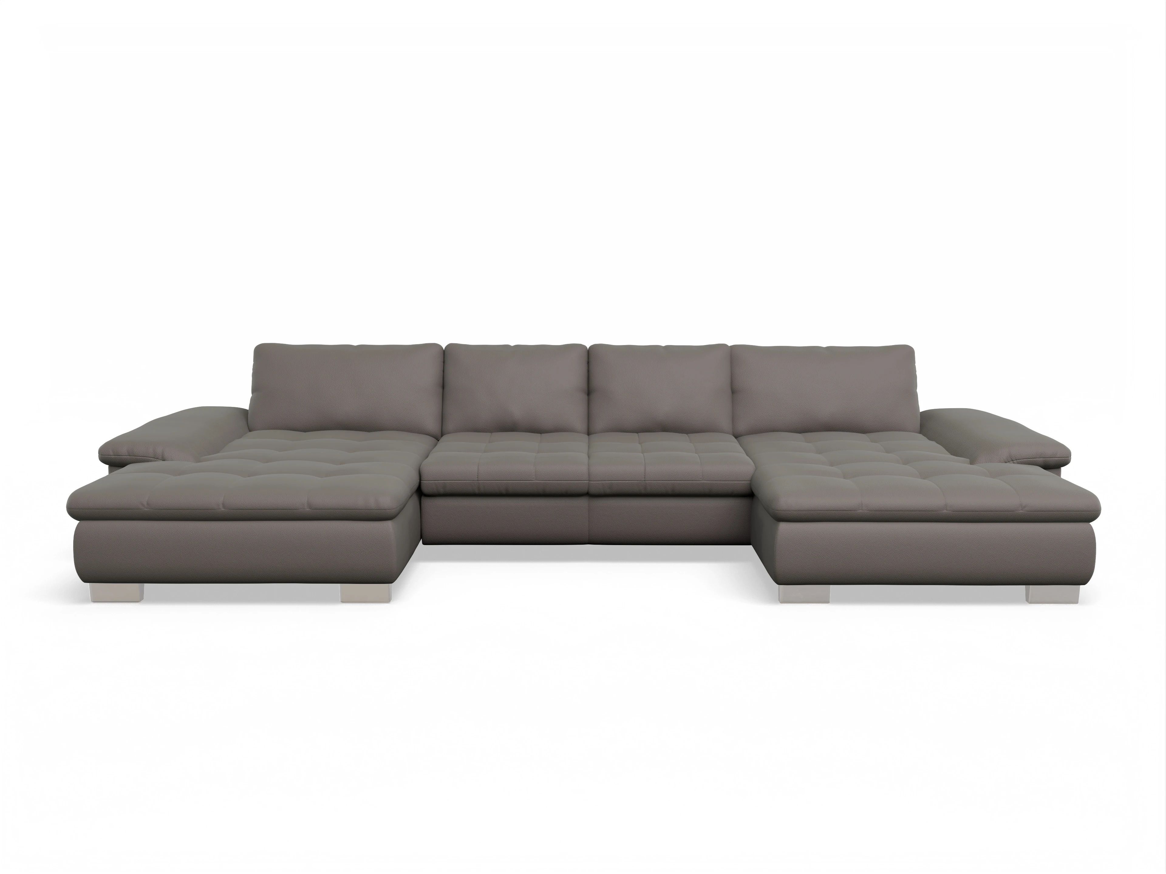 Ansicht des Produktes SC Smart 1007 Wohnlandschaft offen beidseitig in Stoff Braun