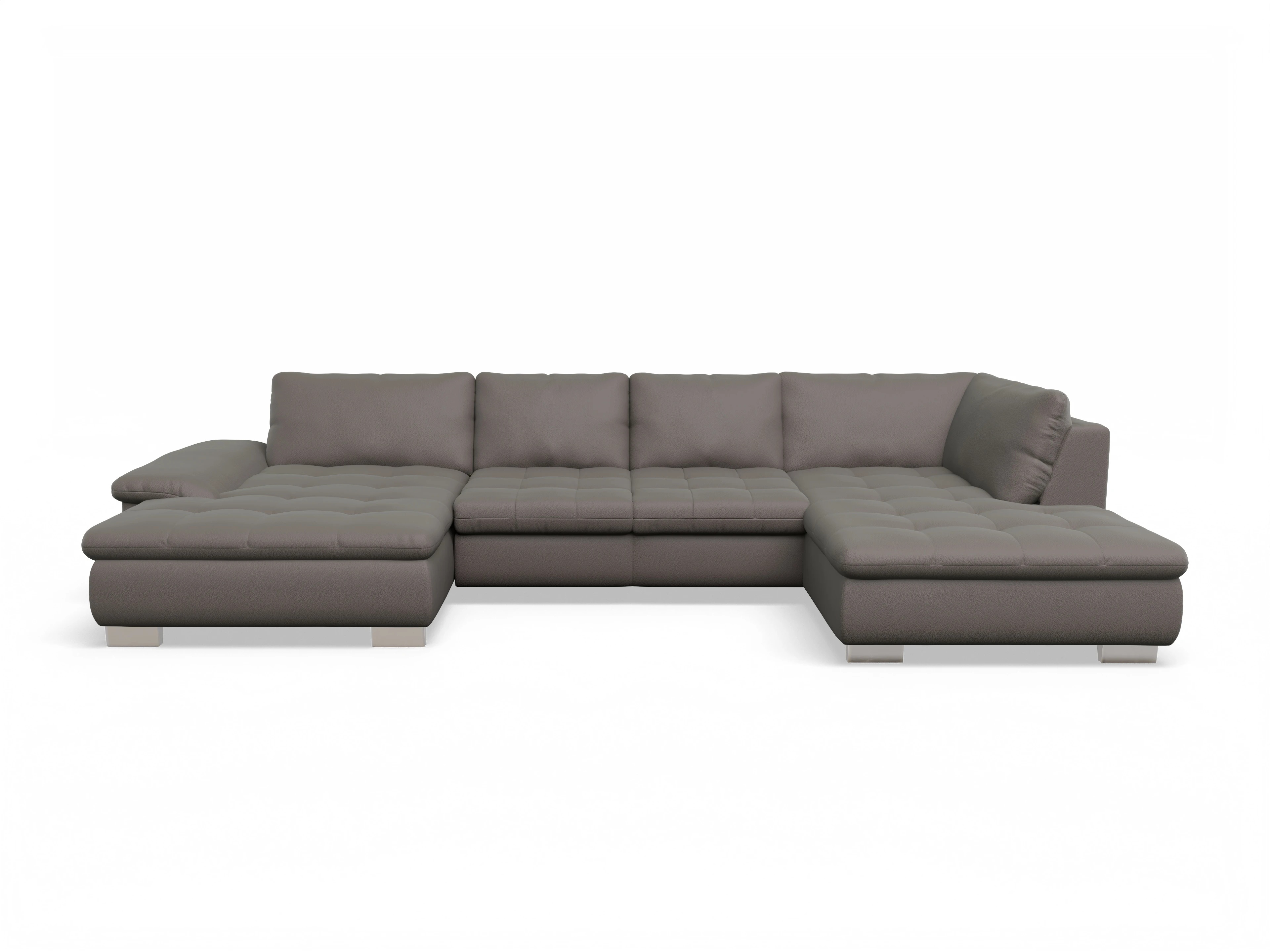 Ansicht des Produktes SC Smart 1007 Wohnlandschaft offen beidseitig in Stoff Braun