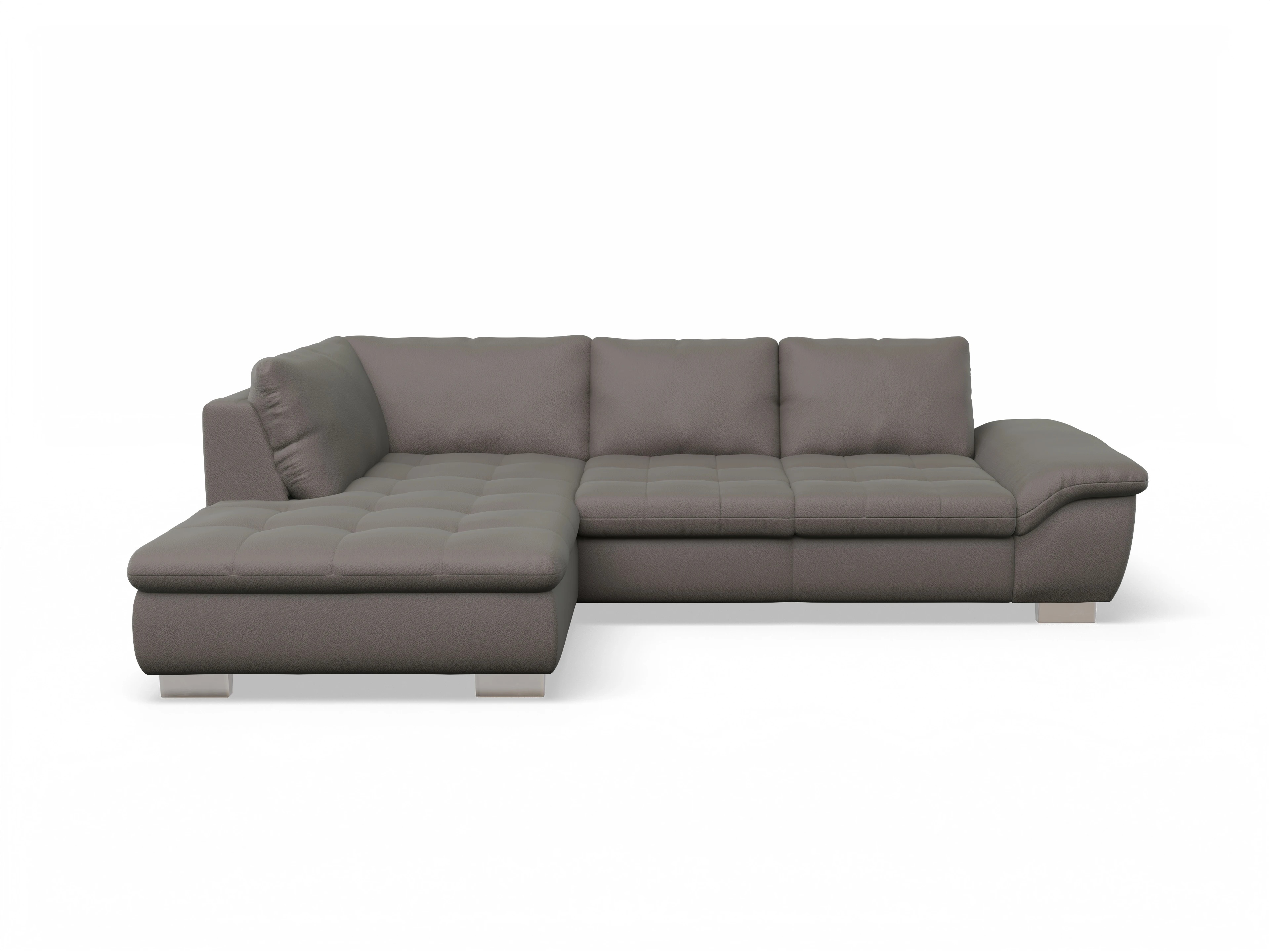 Ansicht des Produktes SC Smart 1007 Ecksofa links Abschluss offen in Stoff Braun