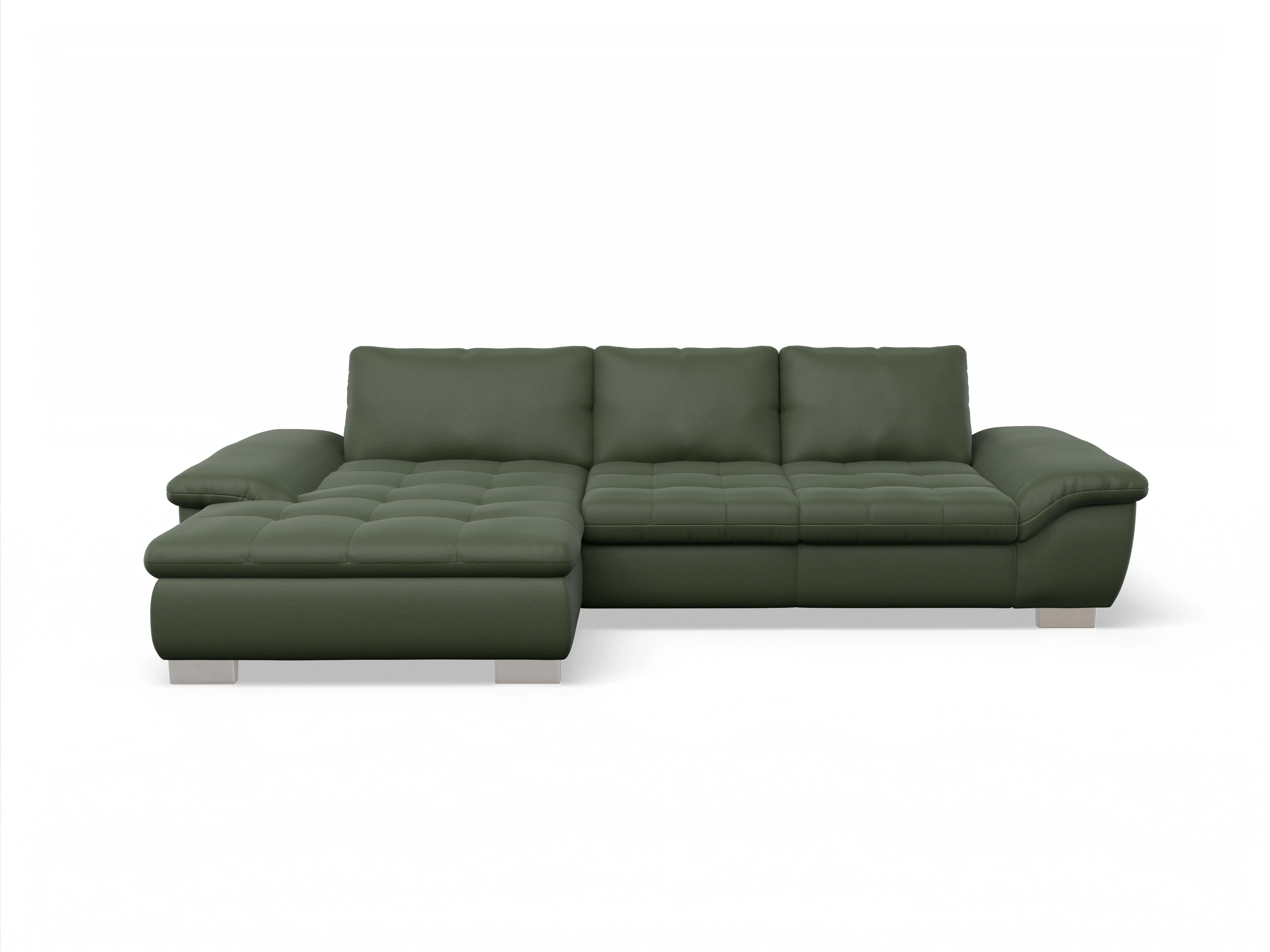 Sitz Concept smart 1007 Canape Medium L Ansicht des Produktes SC Smart 1007 Ecksofa links Abschluss offen in Stoff Grün