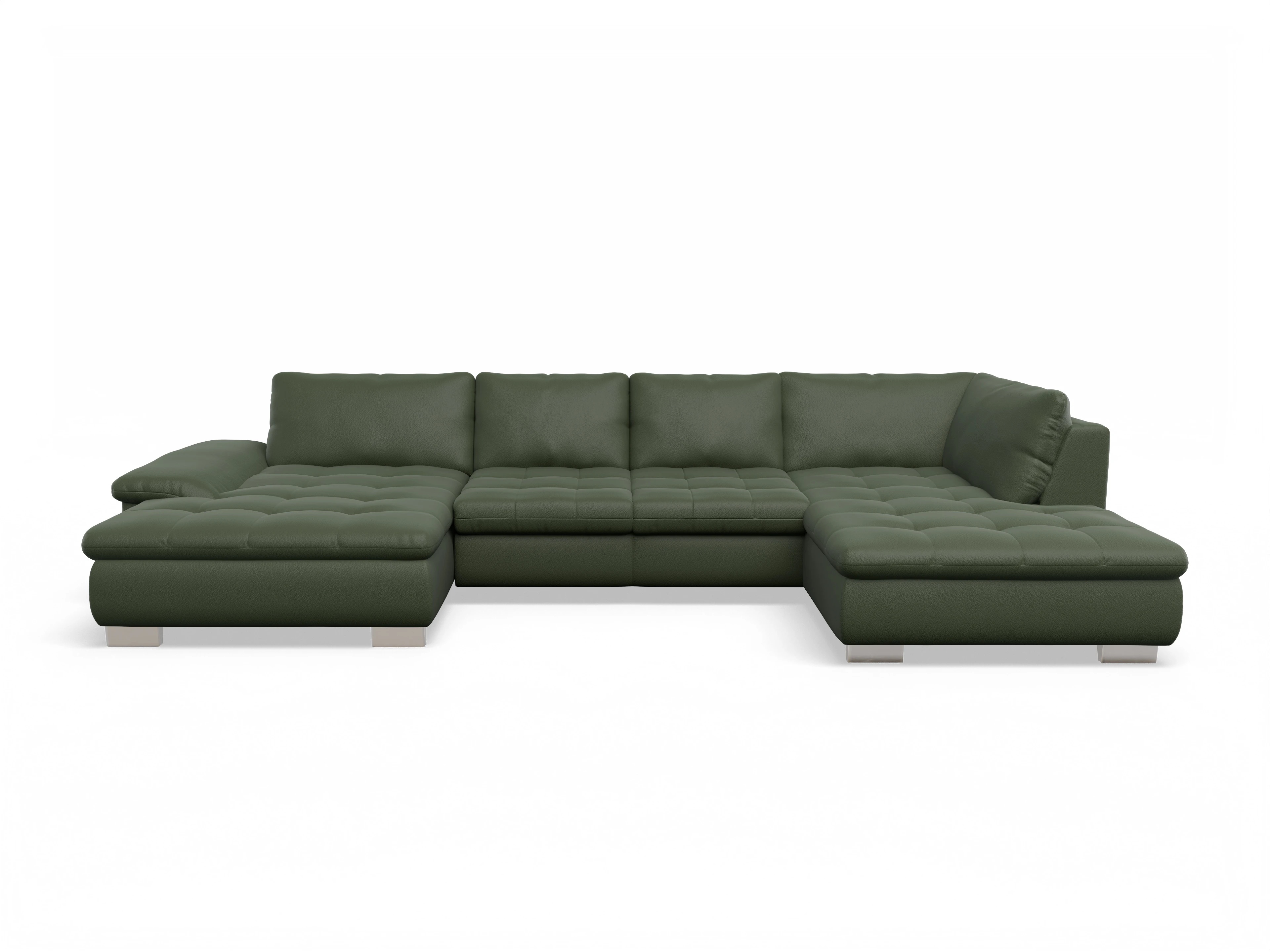 Ansicht des Produktes SC Smart 1007 Wohnlandschaft offen beidseitig in Stoff Grün