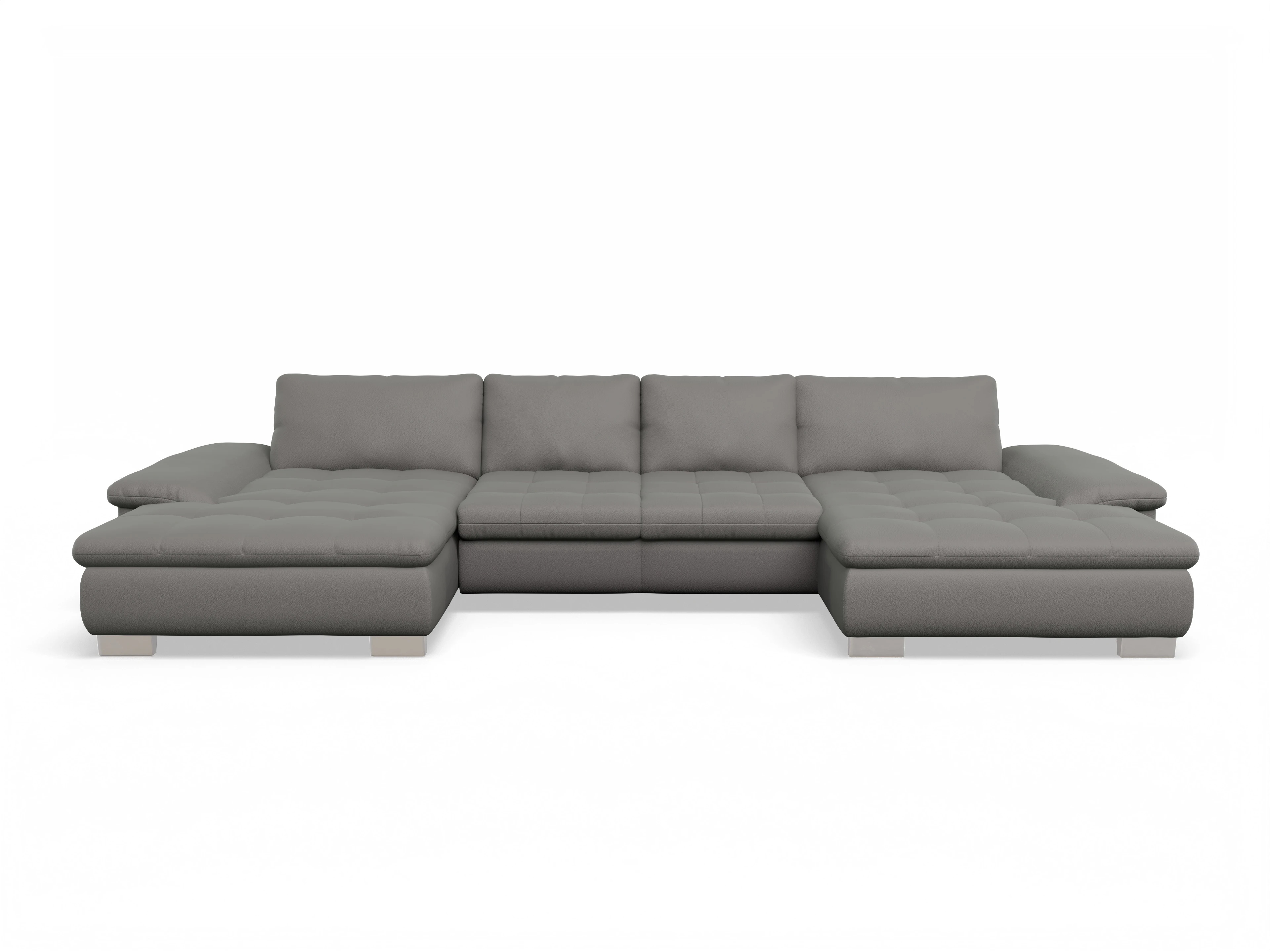 Ansicht des Produktes SC Smart 1007 Wohnlandschaft offen beidseitig in Stoff Braun