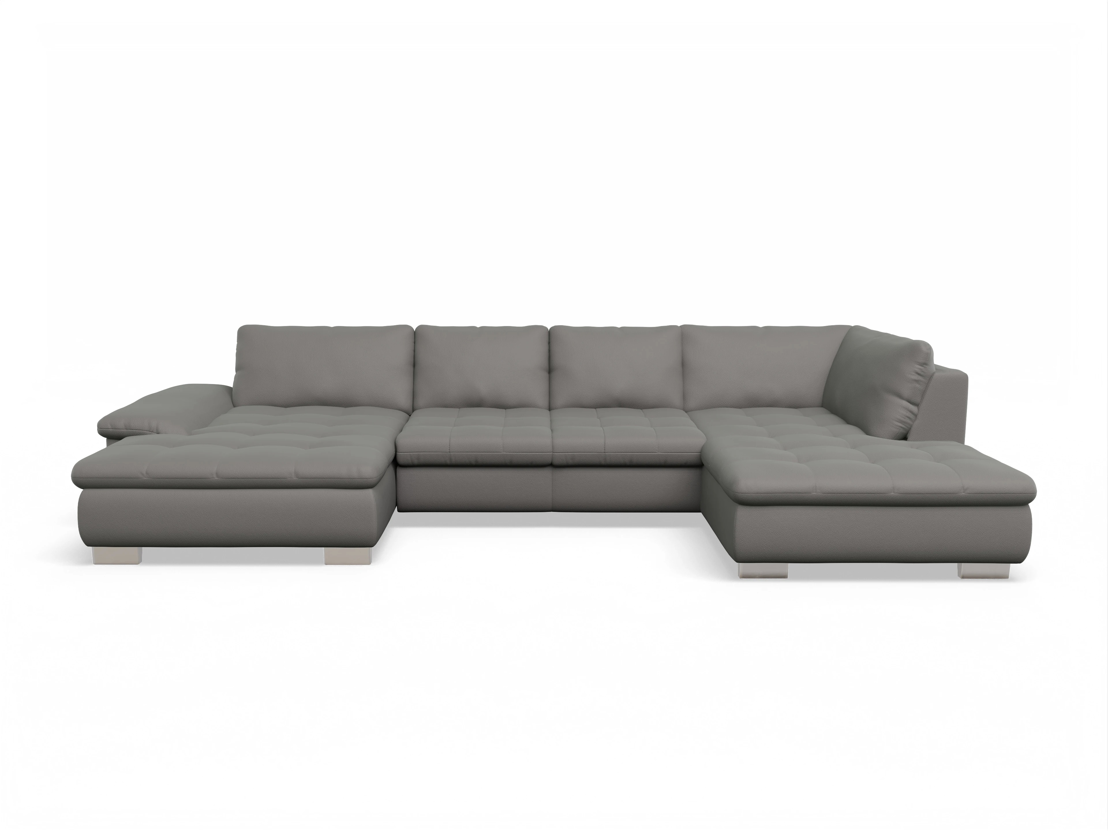 Ansicht des Produktes SC Smart 1007 Wohnlandschaft offen beidseitig in Stoff Braun