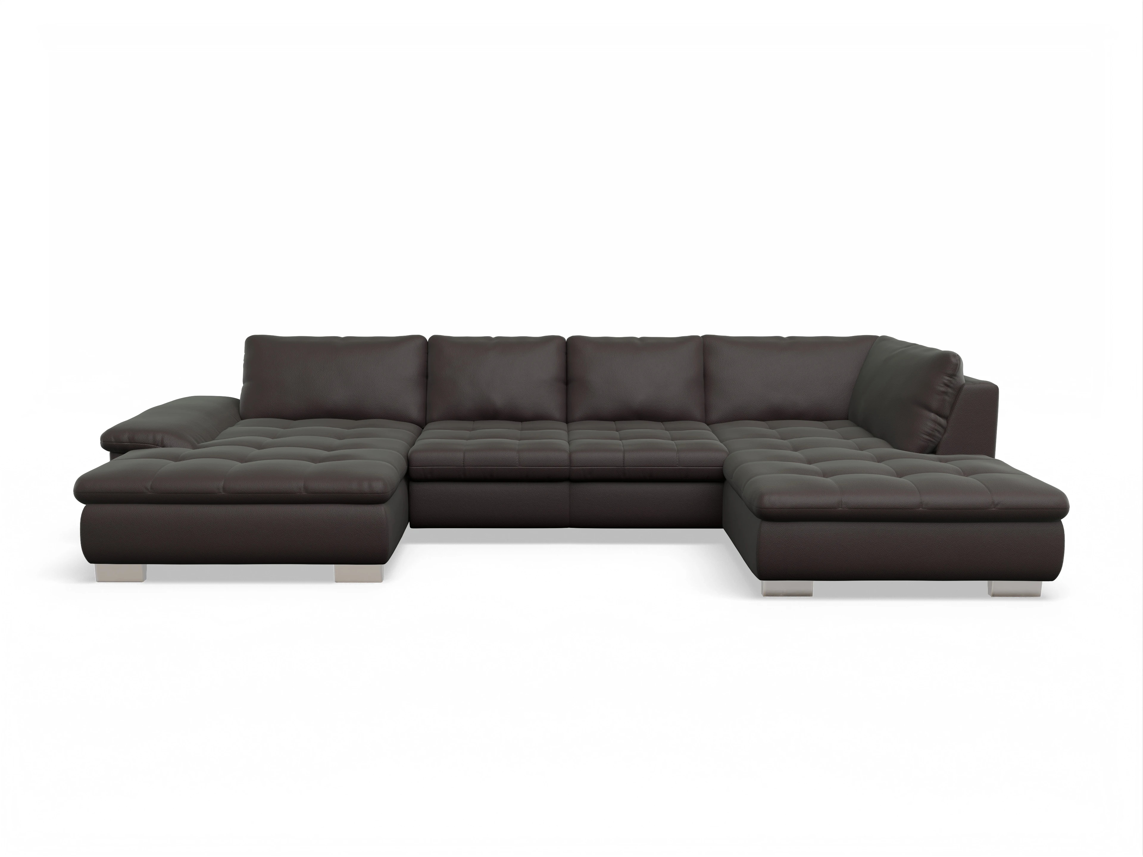 Ansicht des Produktes SC Smart 1007 Wohnlandschaft offen beidseitig in Stoff Braun