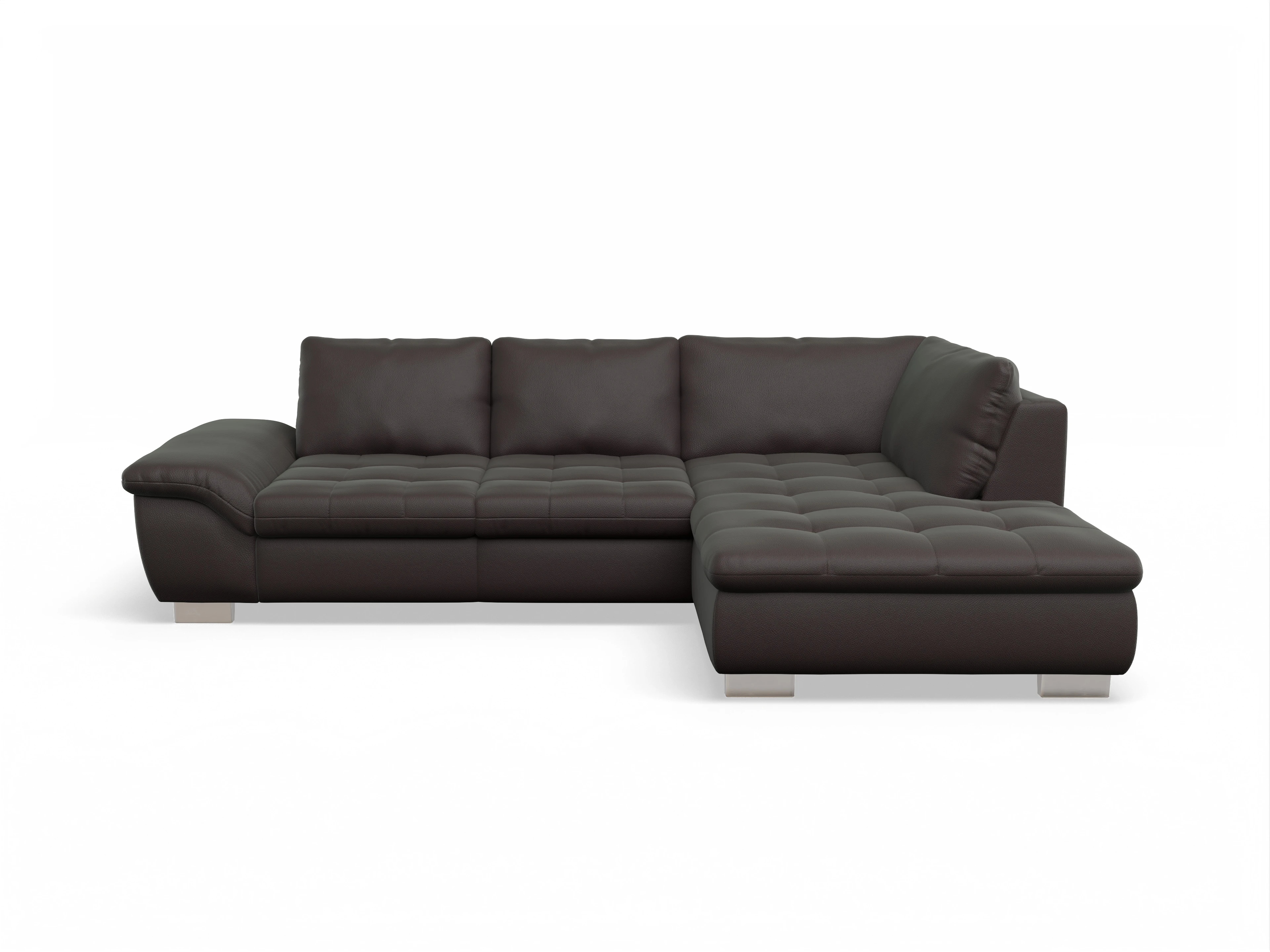 Ansicht des Produktes SC Smart 1007 Ecksofa rechts Abschluss offen in Stoff Braun