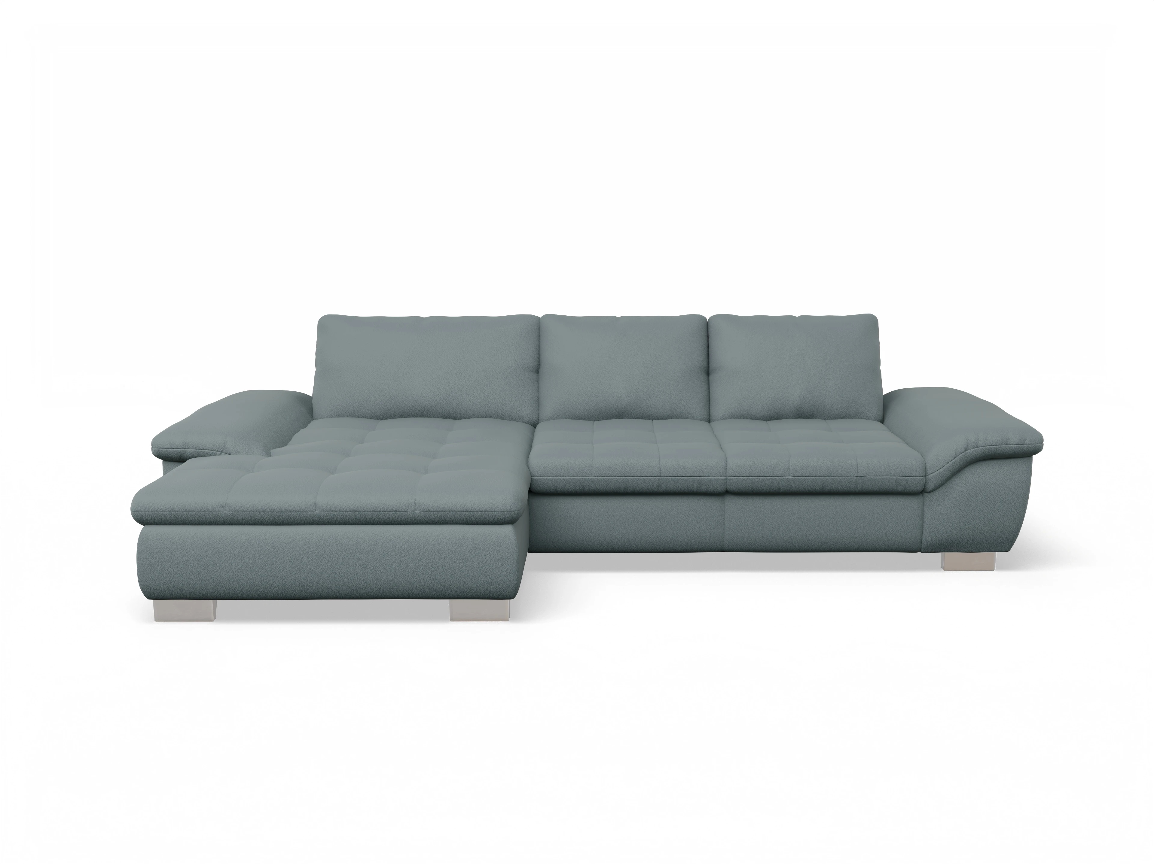 Ansicht des Produktes SC Smart 1007 Ecksofa links Abschluss offen in Stoff Grau