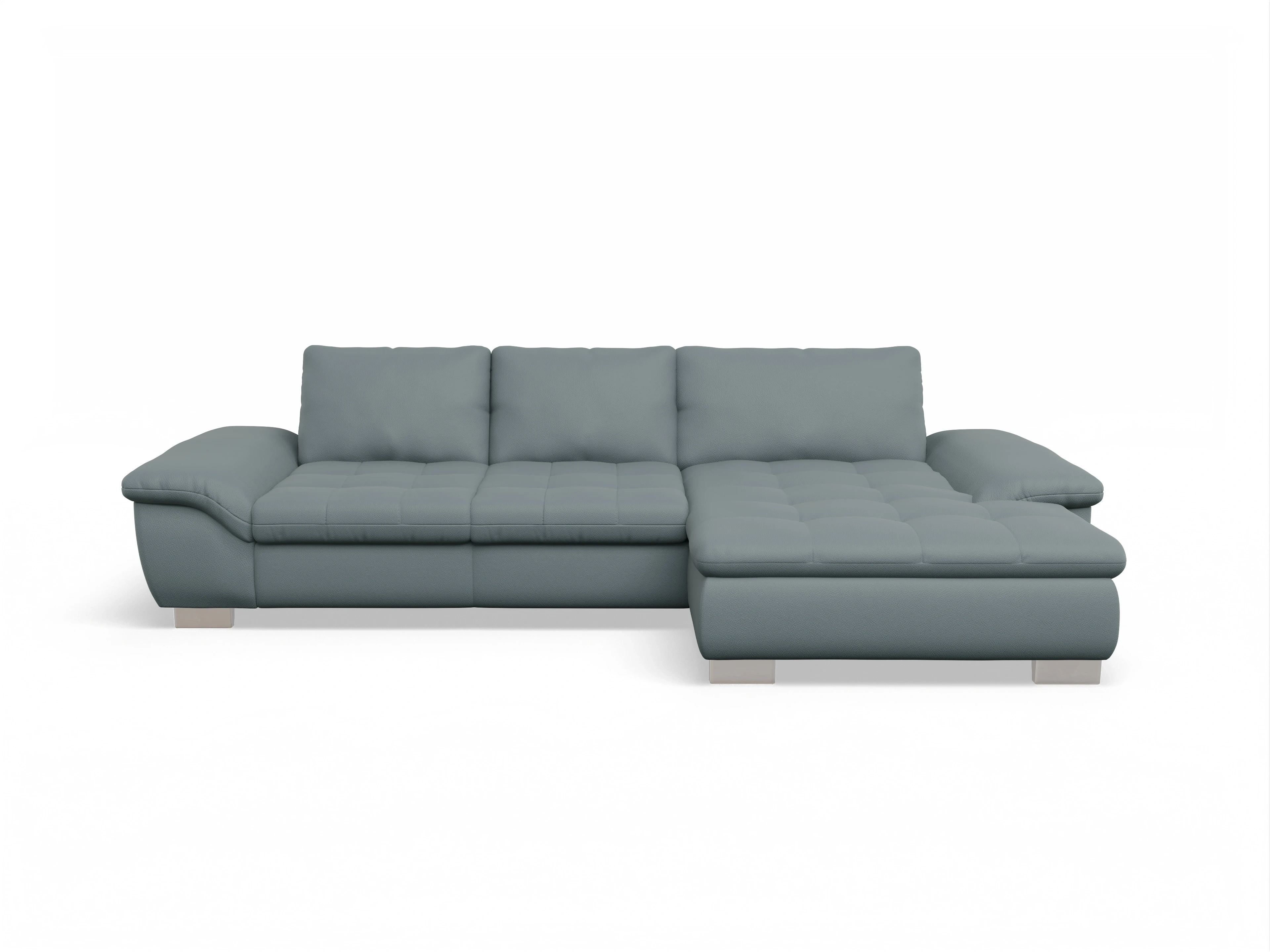 Ansicht des Produktes SC Smart 1007 Ecksofa rechts Abschluss offen in Stoff Grau