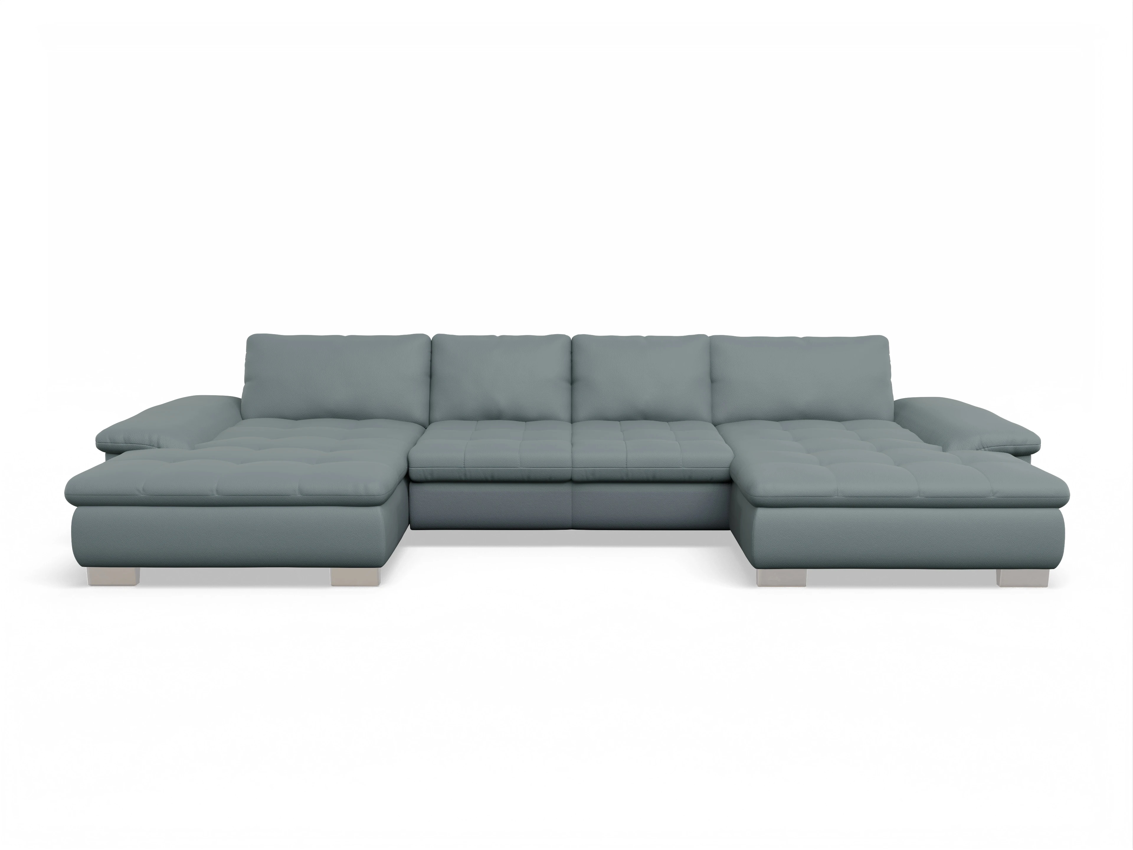 Ansicht des Produktes SC Smart 1007 Wohnlandschaft offen beidseitig in Stoff Grau