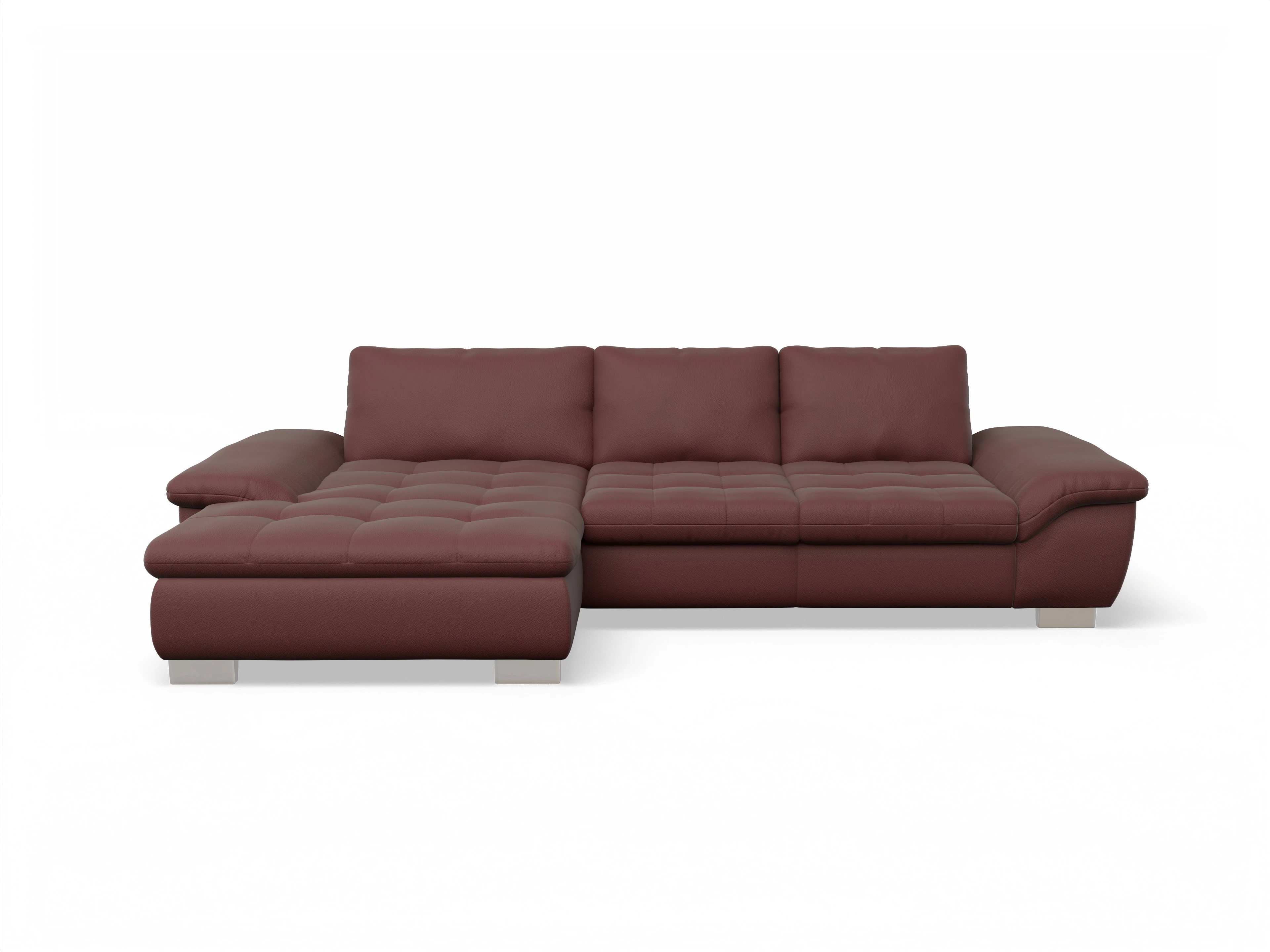 Ansicht des Produktes SC Smart 1007 Ecksofa links Abschluss offen in Stoff Rot