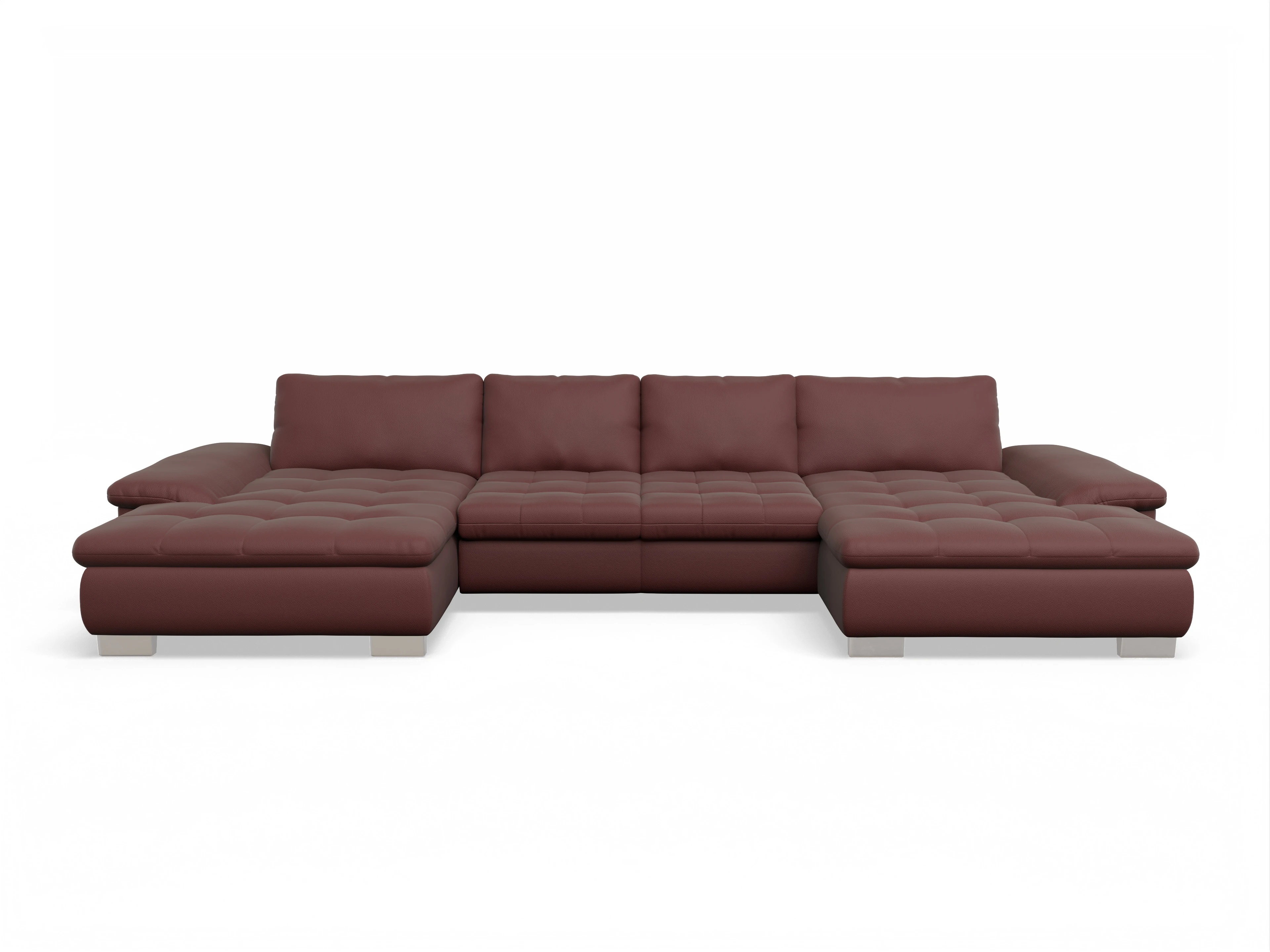 Ansicht des Produktes SC Smart 1007 Wohnlandschaft offen beidseitig in Stoff Rot