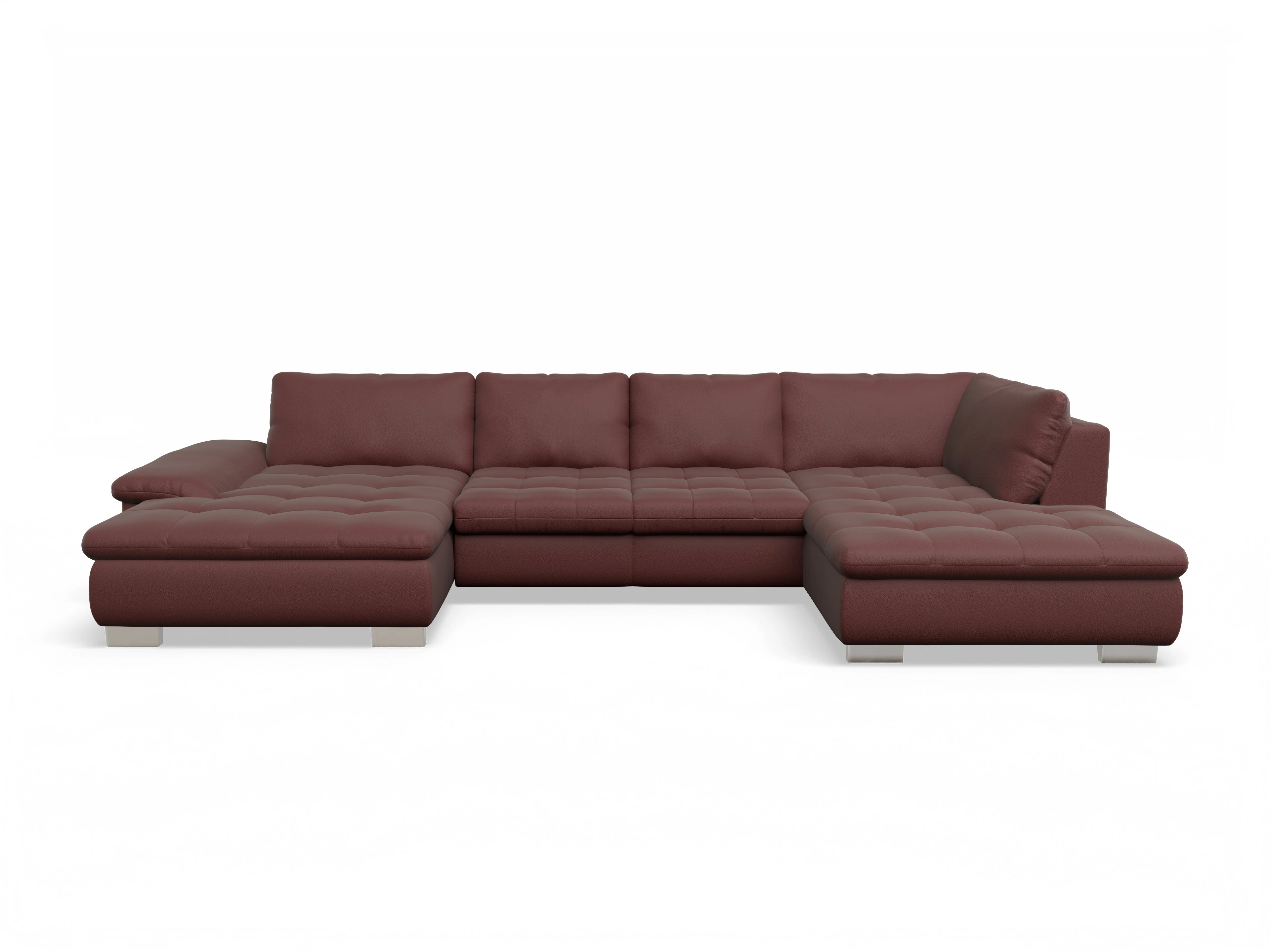 Ansicht des Produktes SC Smart 1007 Wohnlandschaft offen beidseitig in Stoff Rot