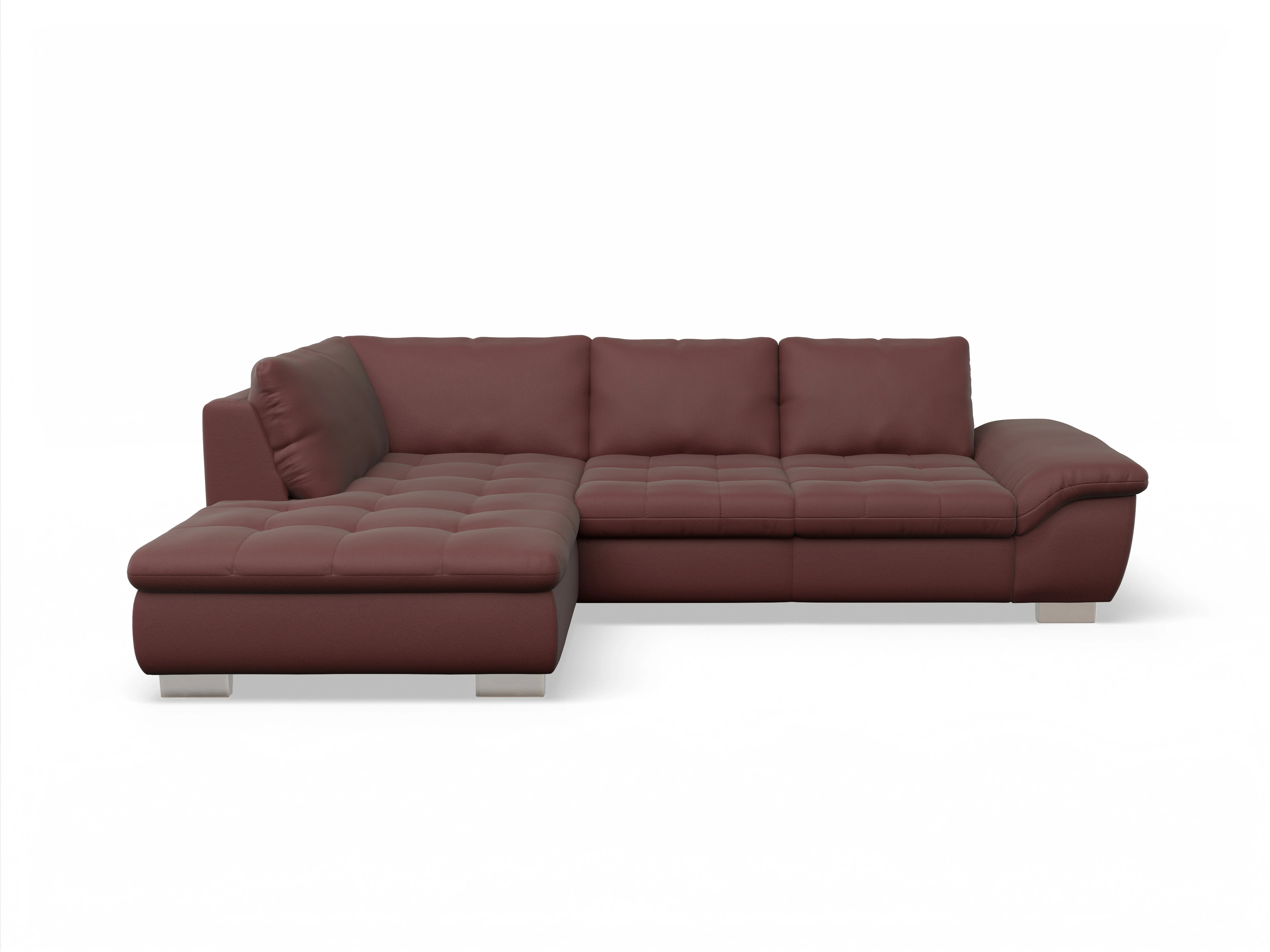 Ansicht des Produktes SC Smart 1007 Ecksofa links Abschluss offen in Stoff Rot