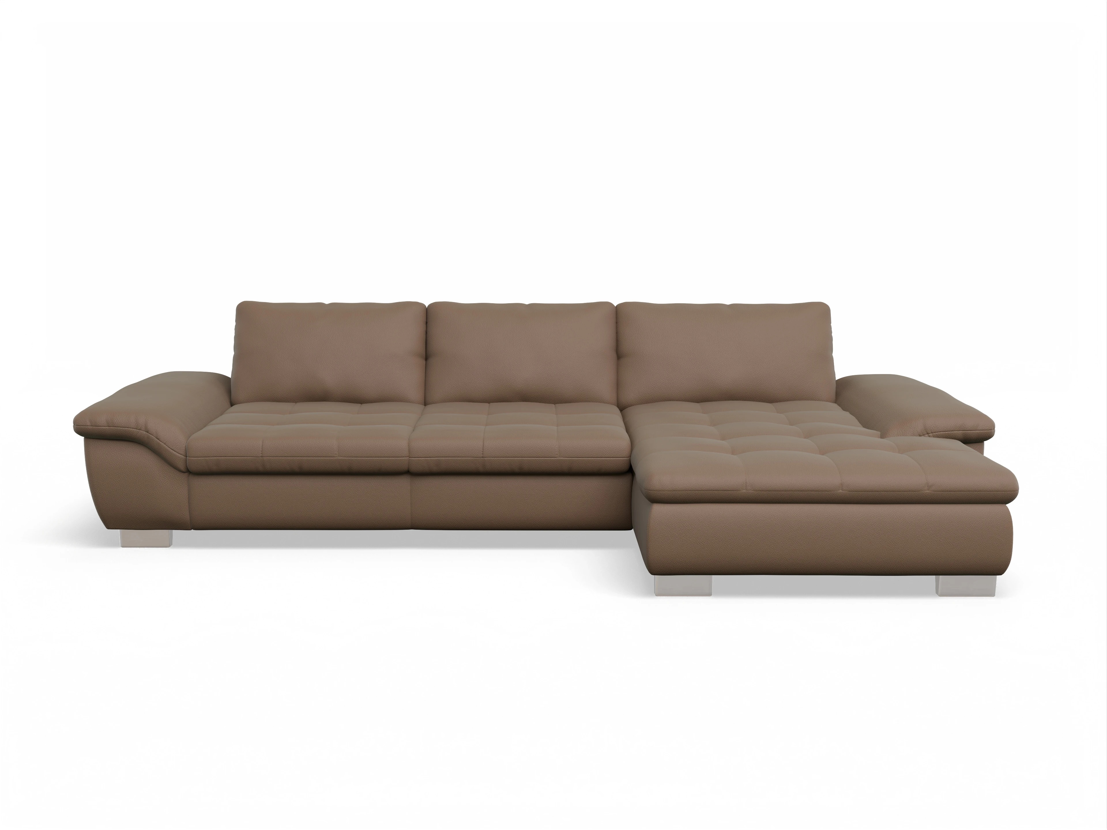 Ansicht des Produktes SC Smart 1007 Ecksofa rechts Abschluss offen in Stoff Braun