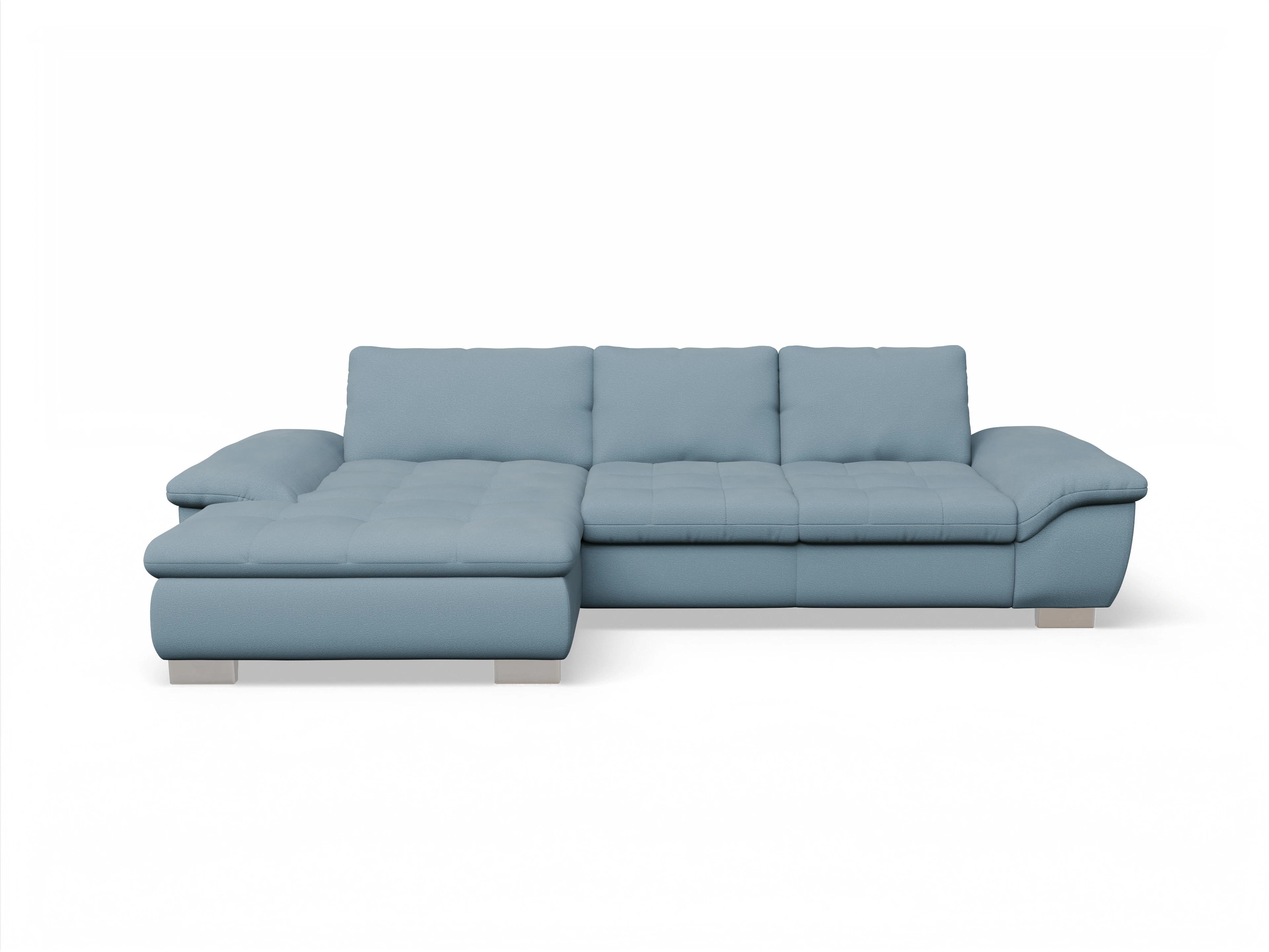 Ansicht des Produktes SC Smart 1007 Ecksofa links Abschluss offen in Stoff Blau