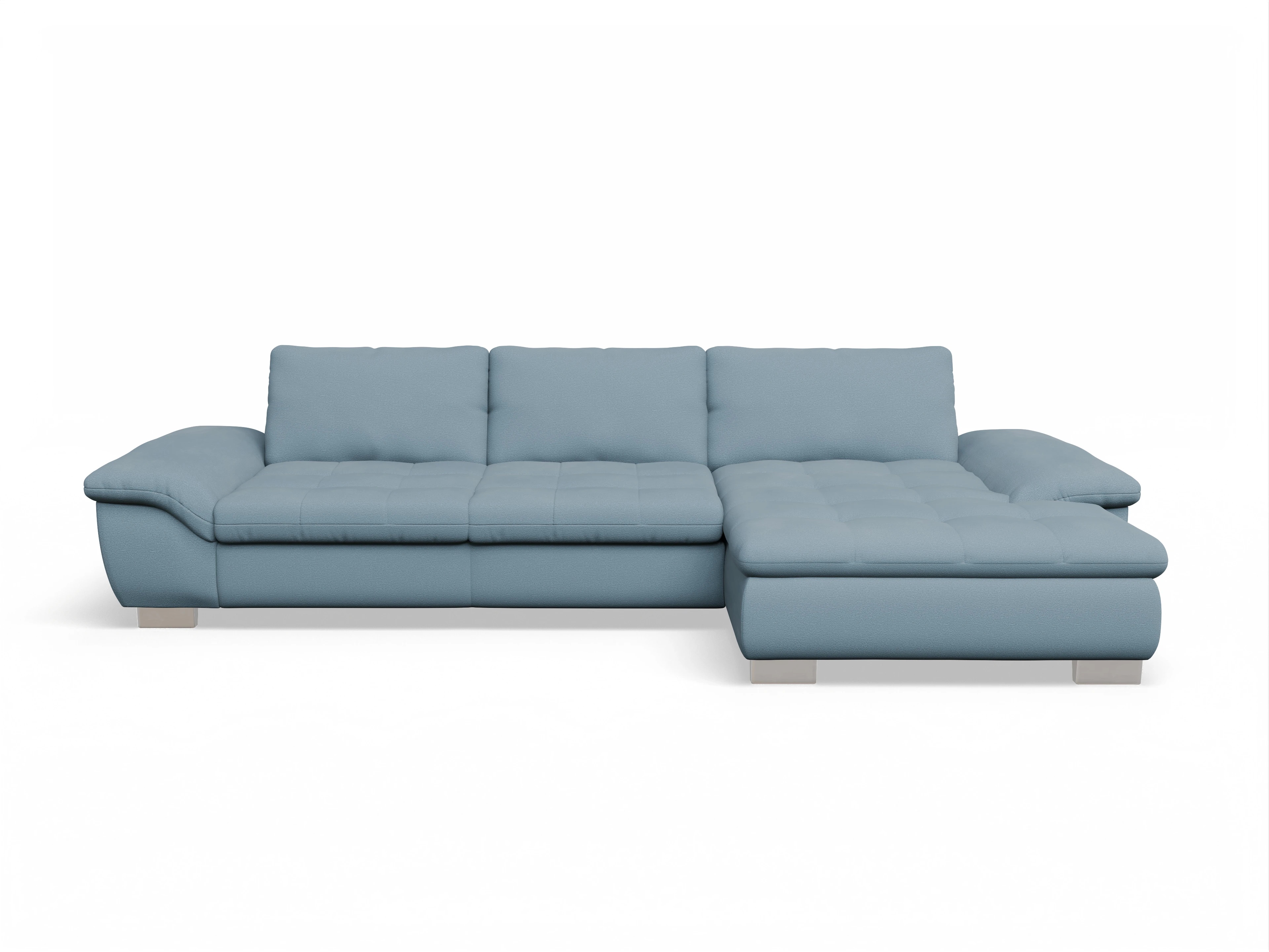 Ansicht des Produktes SC Smart 1007 Ecksofa rechts Abschluss offen in Stoff Blau