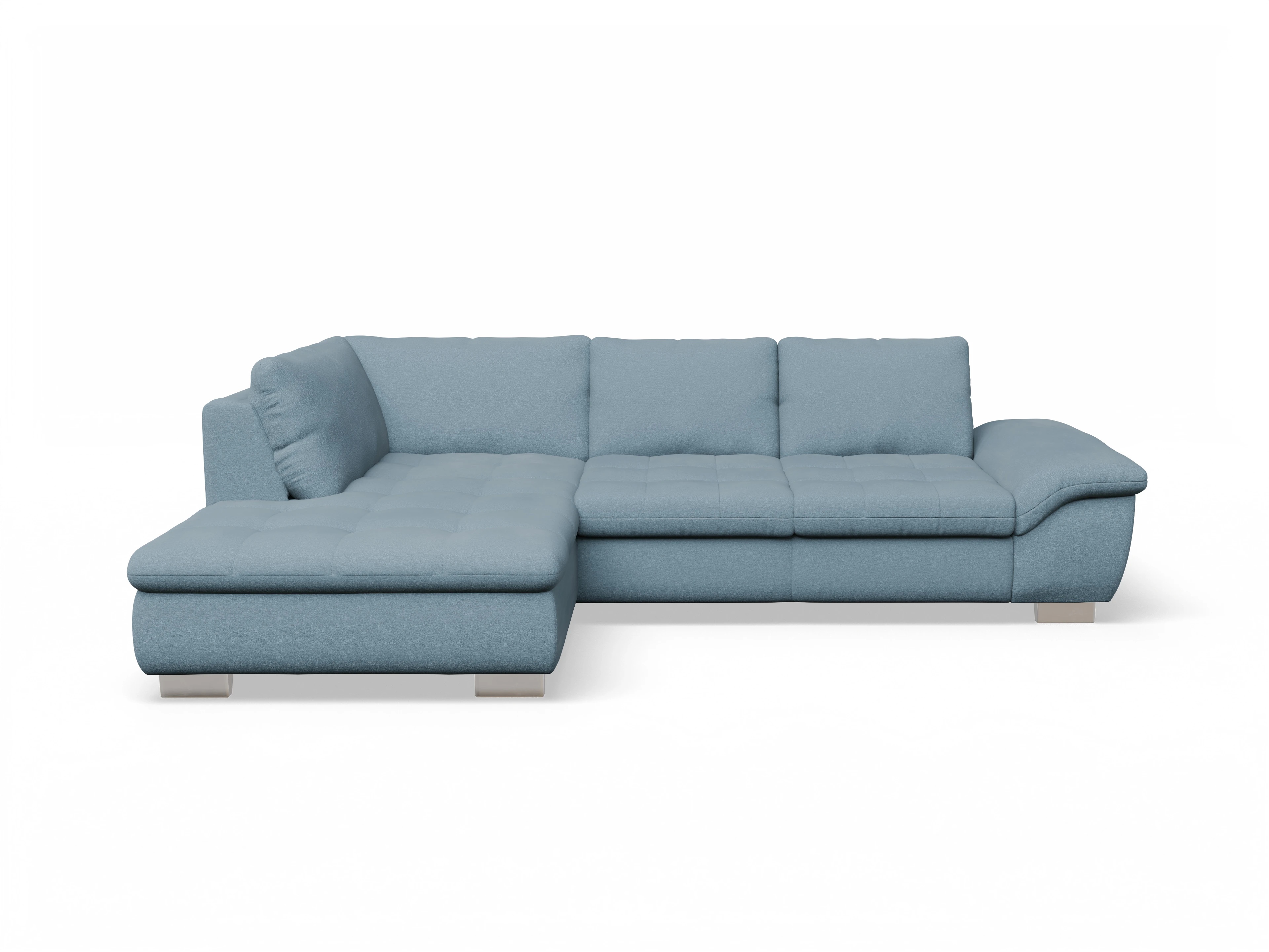 Ansicht des Produktes SC Smart 1007 Ecksofa links Abschluss offen in Stoff Blau