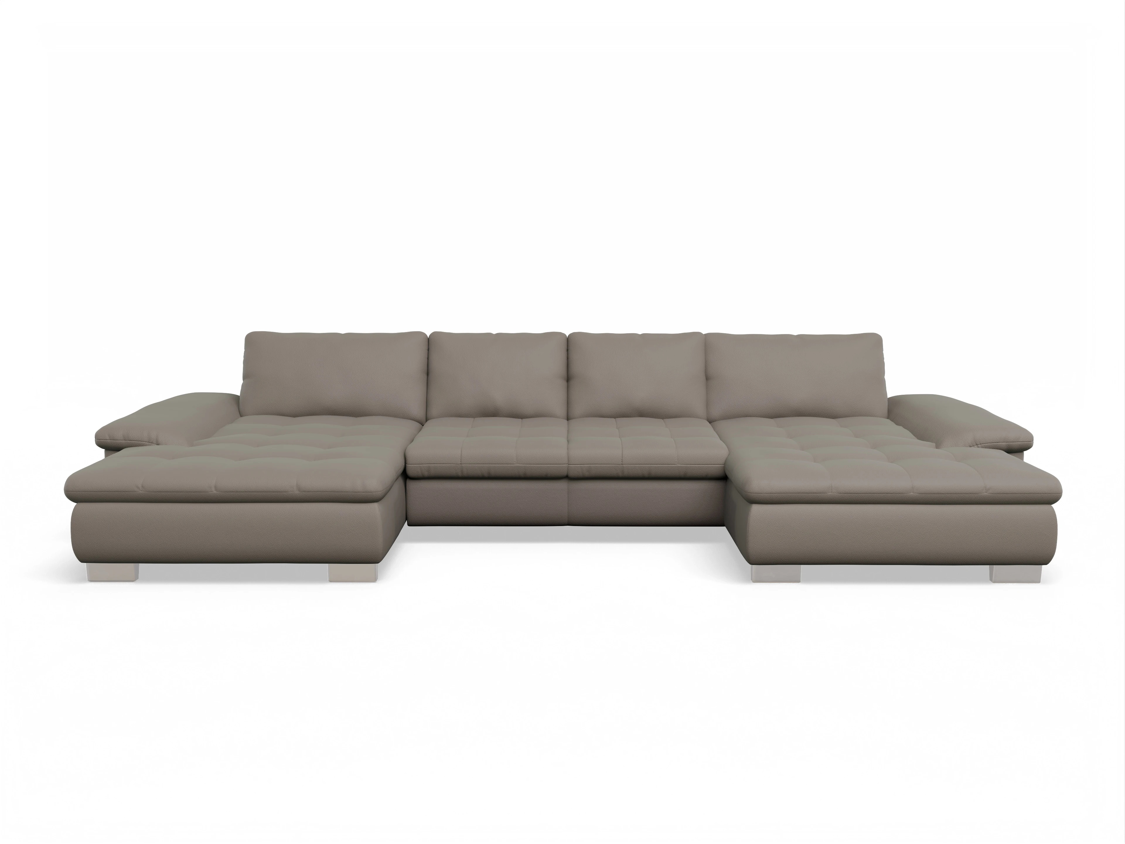 Ansicht des Produktes SC Smart 1007 Wohnlandschaft offen beidseitig in Stoff Braun