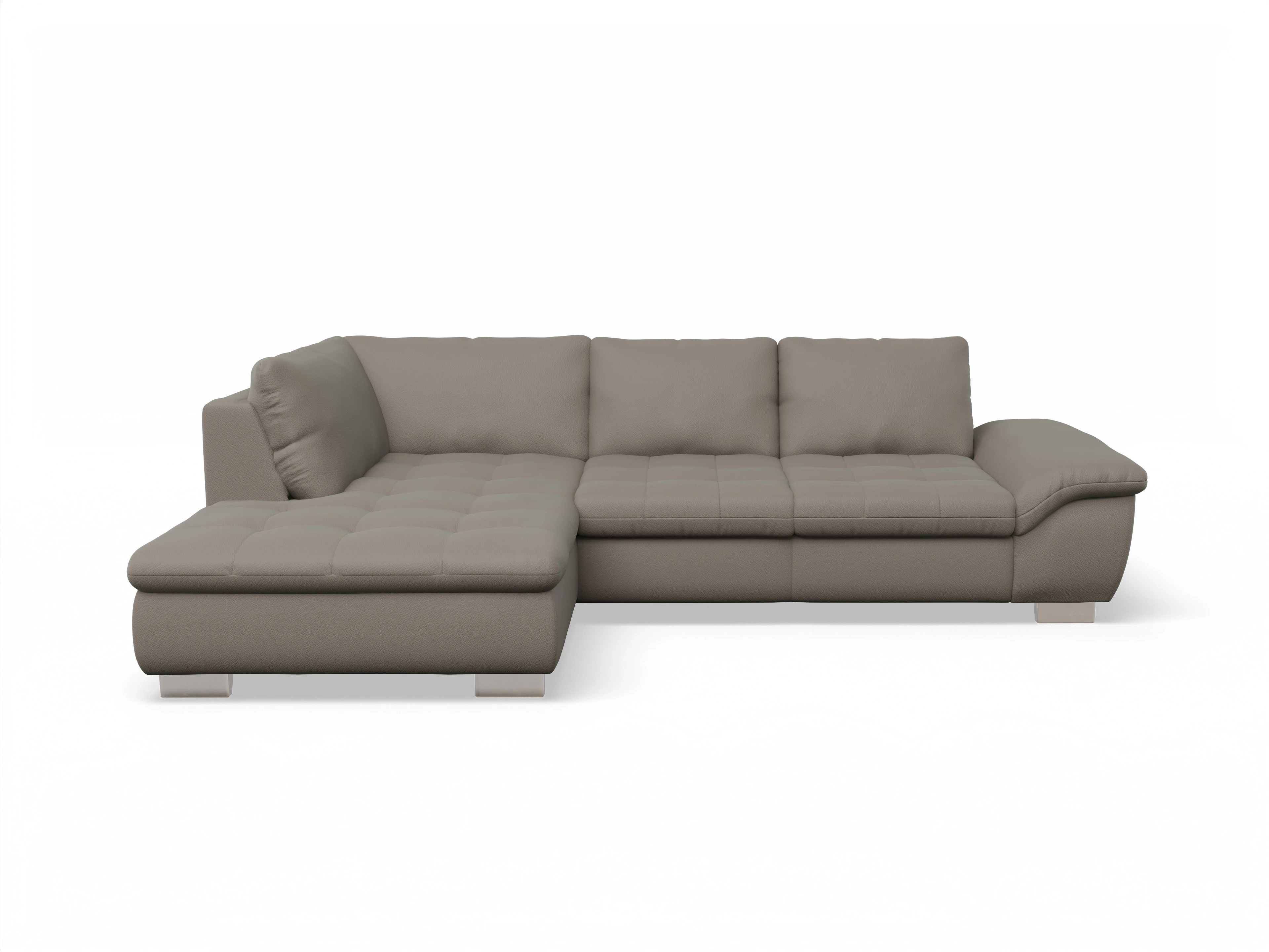Ansicht des Produktes SC Smart 1007 Ecksofa links Abschluss offen in Stoff Braun
