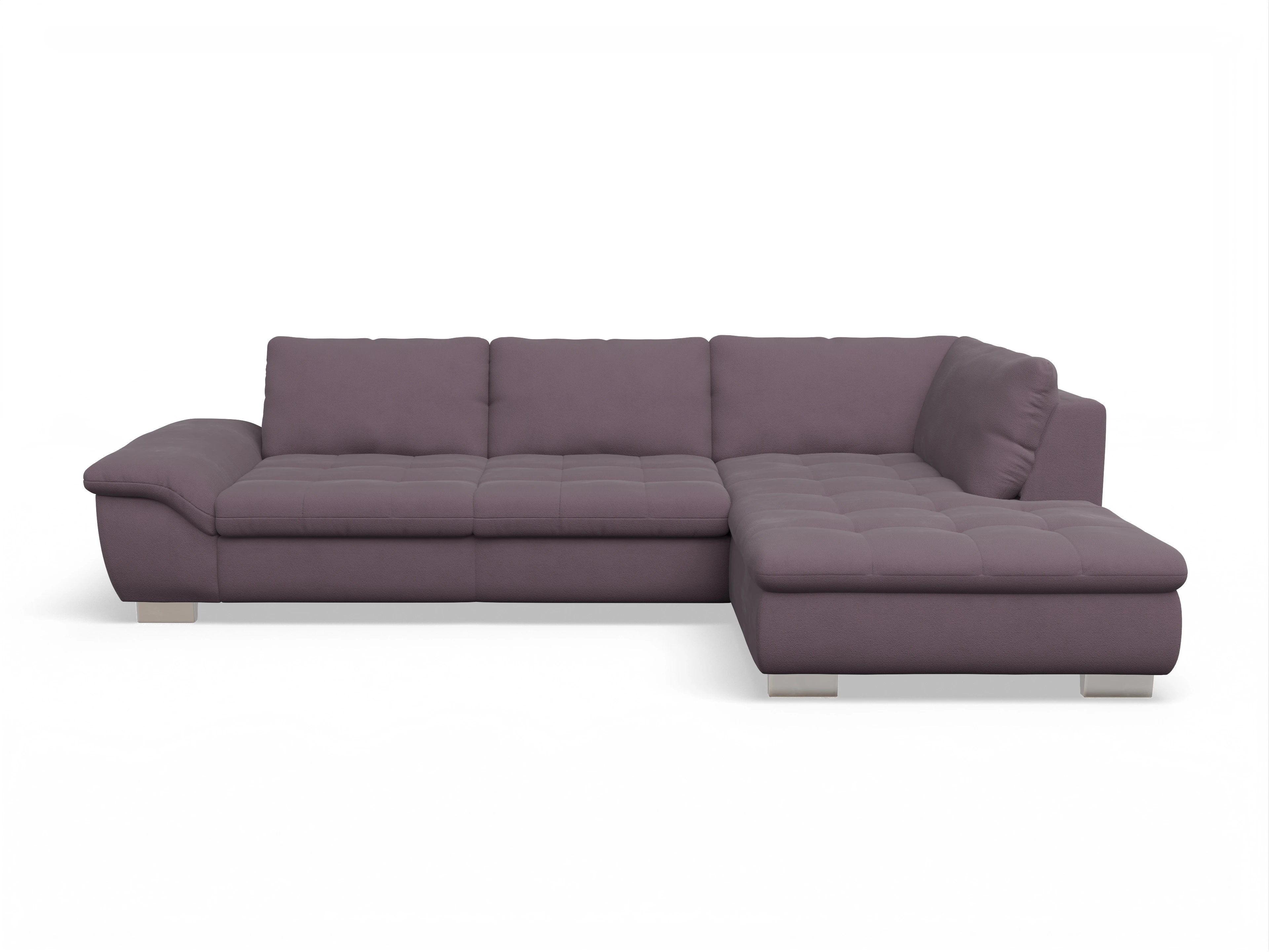 Ansicht des Produktes SC Smart 1007 Ecksofa rechts Abschluss offen in Stoff Rot