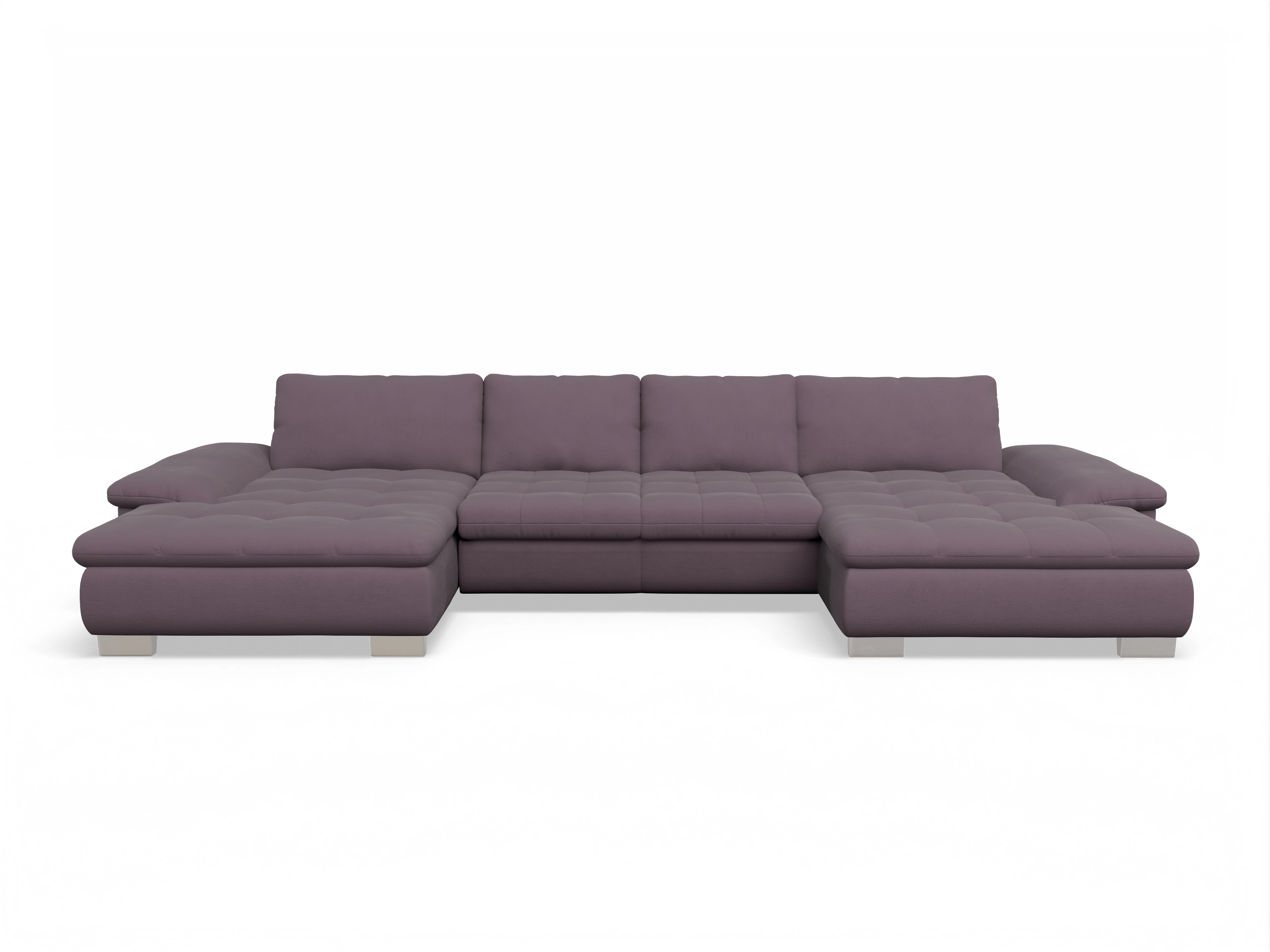 Ansicht des Produktes SC Smart 1007 Wohnlandschaft offen beidseitig in Stoff Rot