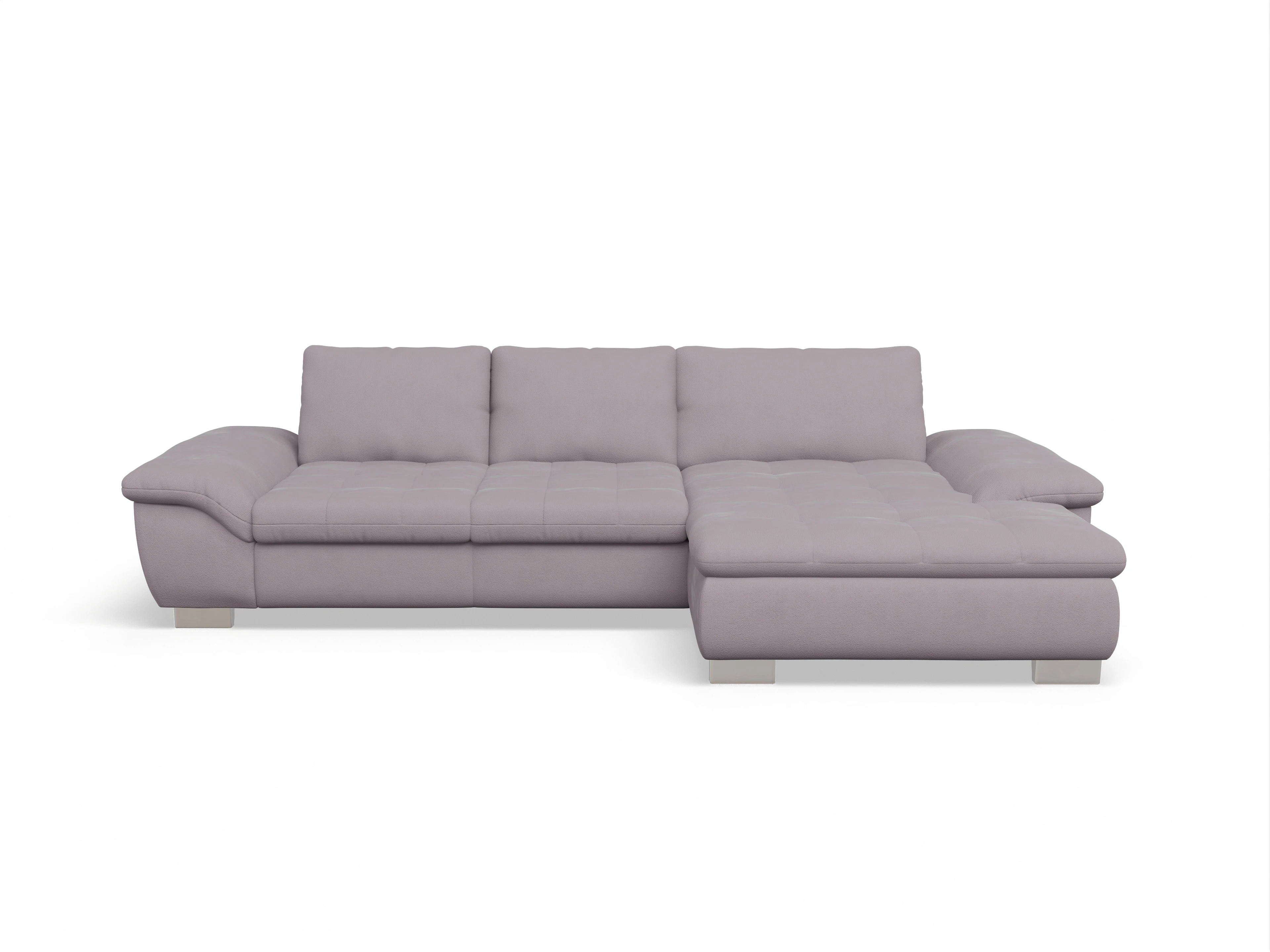 Ansicht des Produktes SC Smart 1007 Ecksofa rechts Abschluss offen in Stoff Rosa