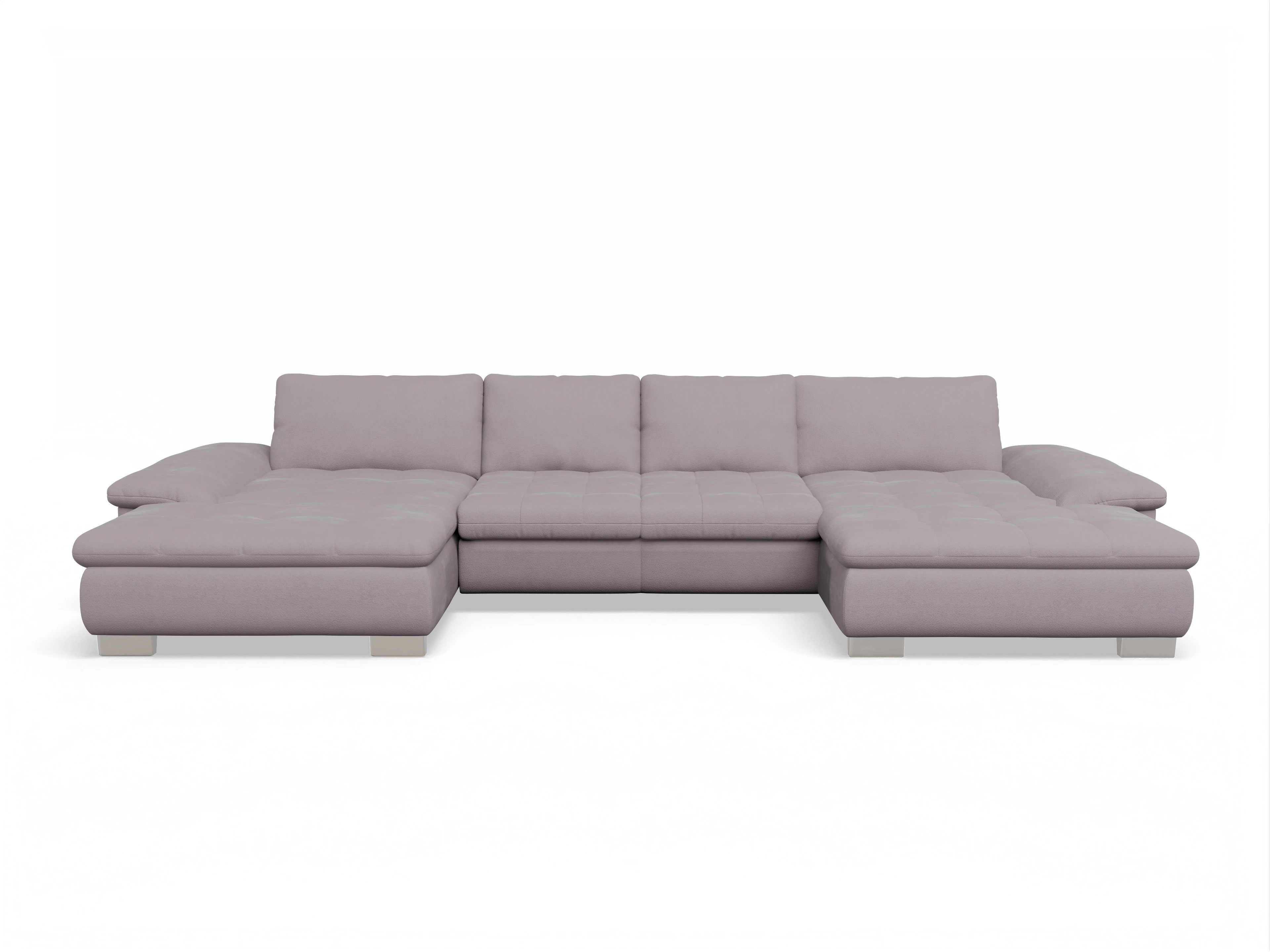 Ansicht des Produktes SC Smart 1007 Wohnlandschaft offen beidseitig in Stoff Rosa