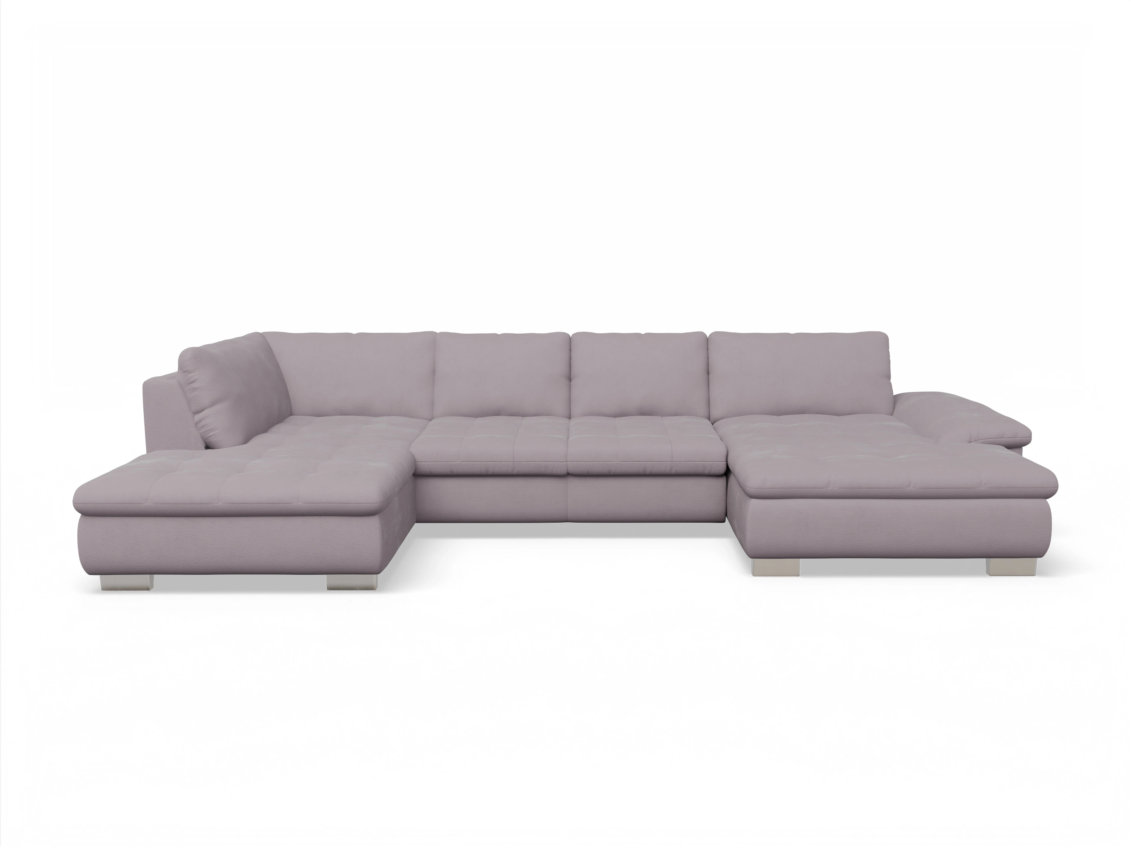 Ansicht des Produktes SC Smart 1007 Wohnlandschaft offen beidseitig in Stoff Rosa