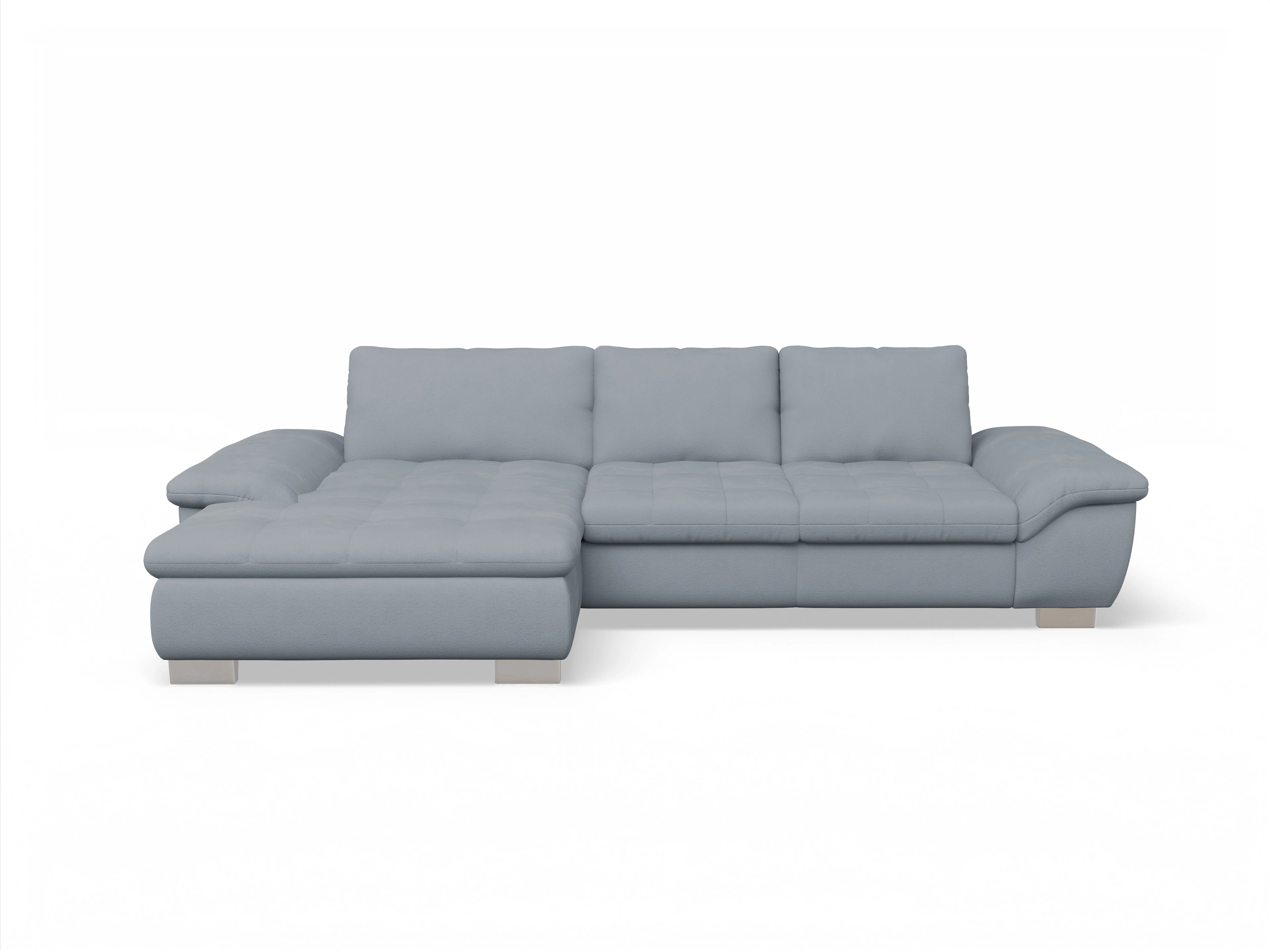 Ansicht des Produktes SC Smart 1007 Ecksofa links Abschluss offen in Stoff Blau