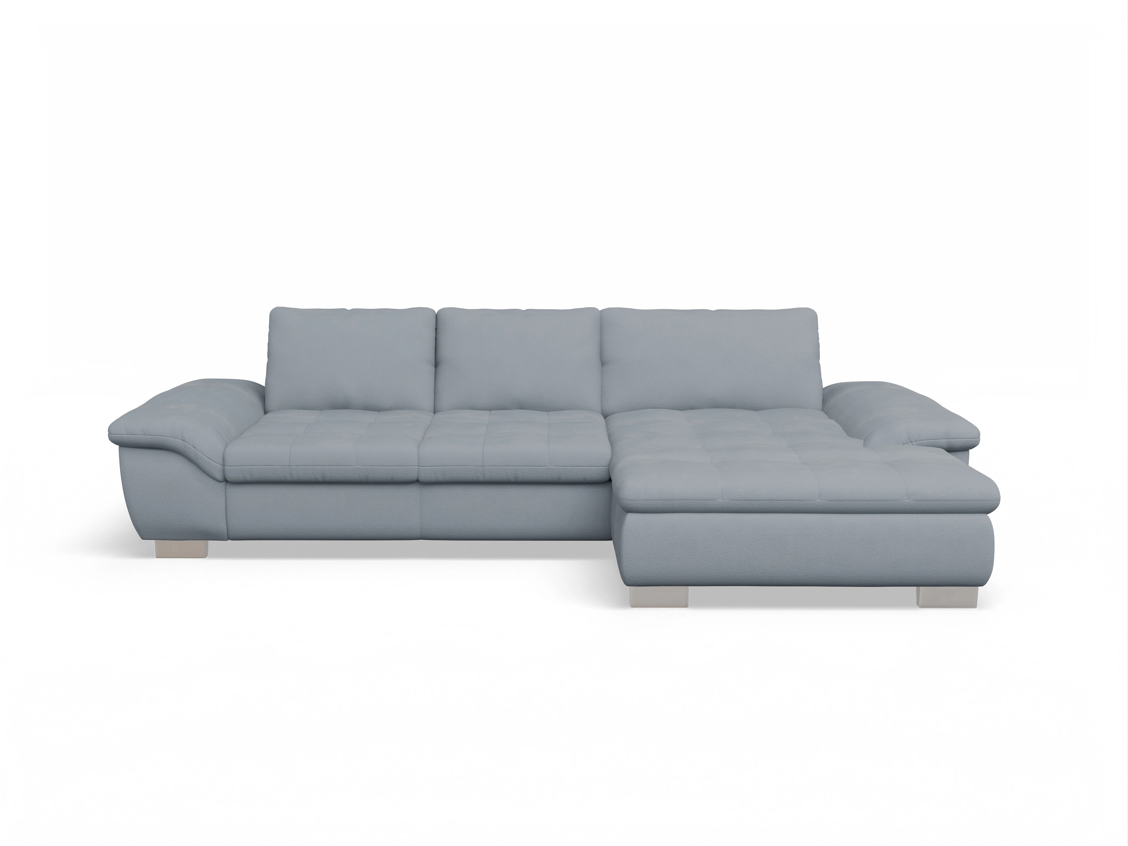 Ansicht des Produktes SC Smart 1007 Ecksofa rechts Abschluss offen in Stoff Blau