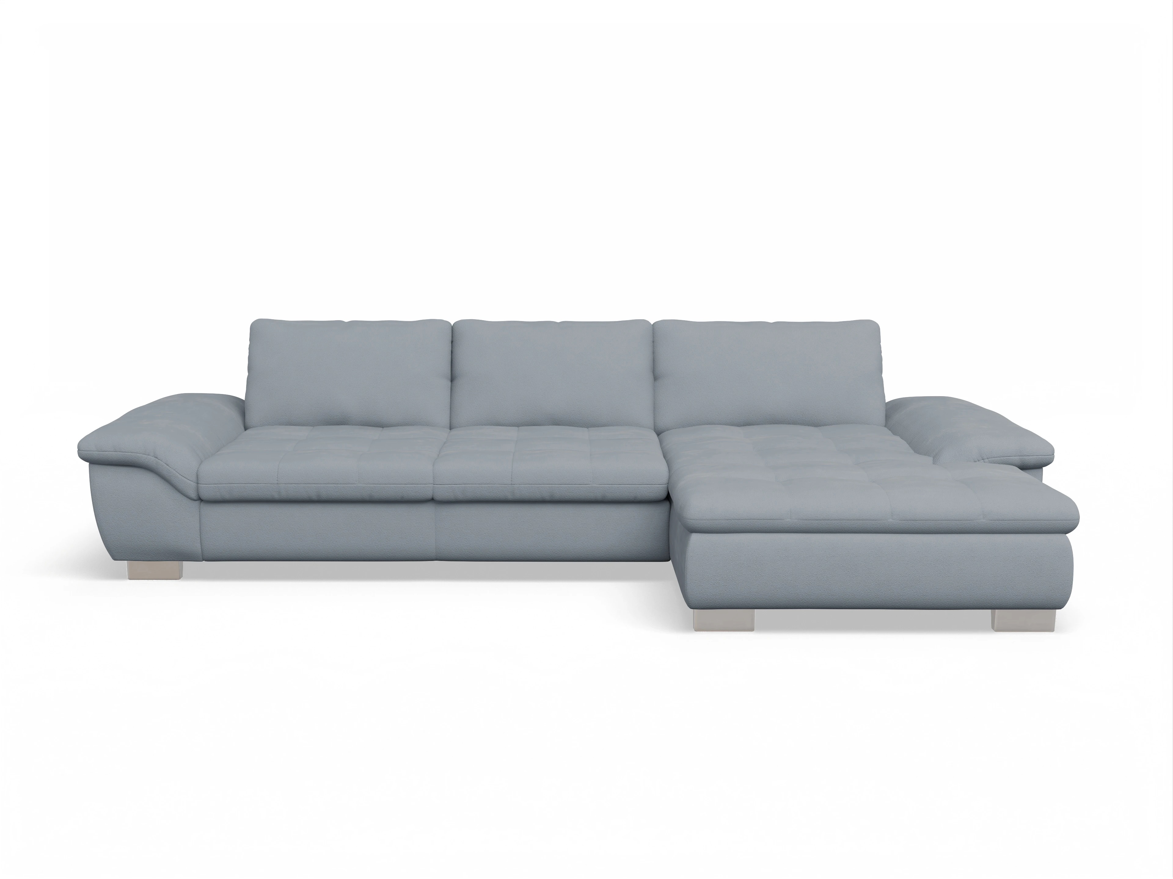 Ansicht des Produktes SC Smart 1007 Ecksofa rechts Abschluss offen in Stoff Blau