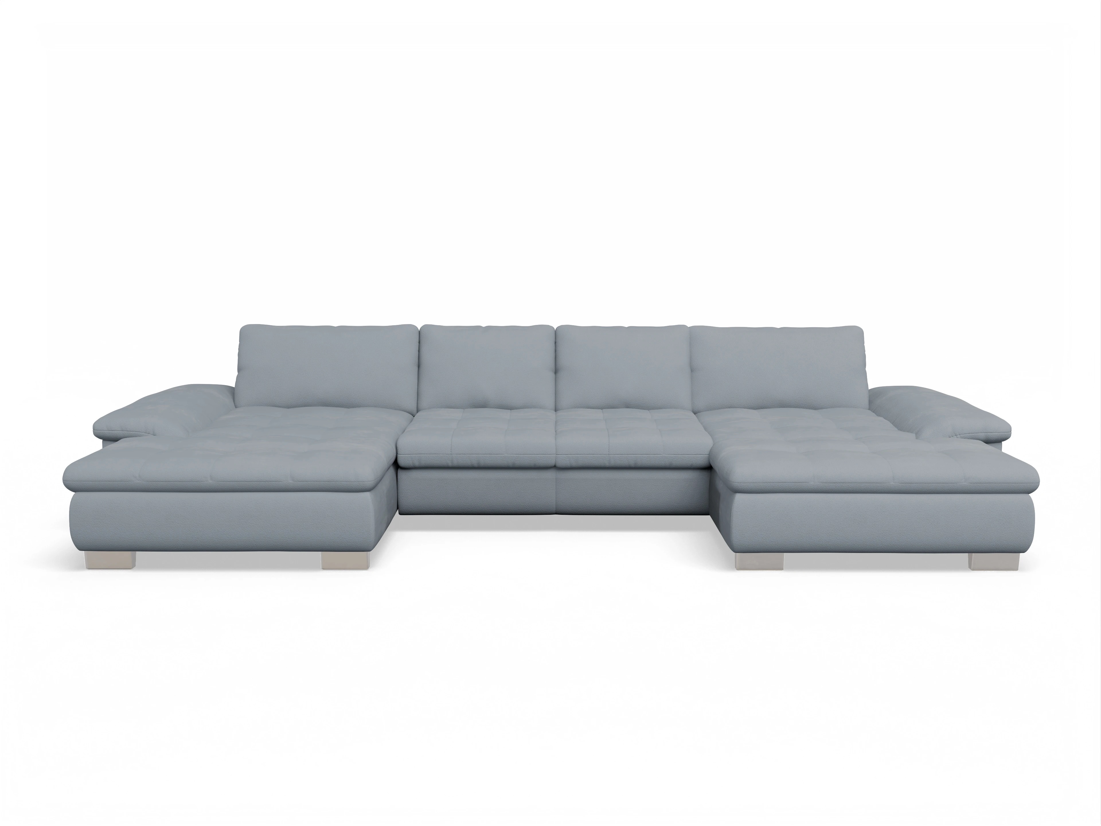 Ansicht des Produktes SC Smart 1007 Wohnlandschaft offen beidseitig in Stoff Blau