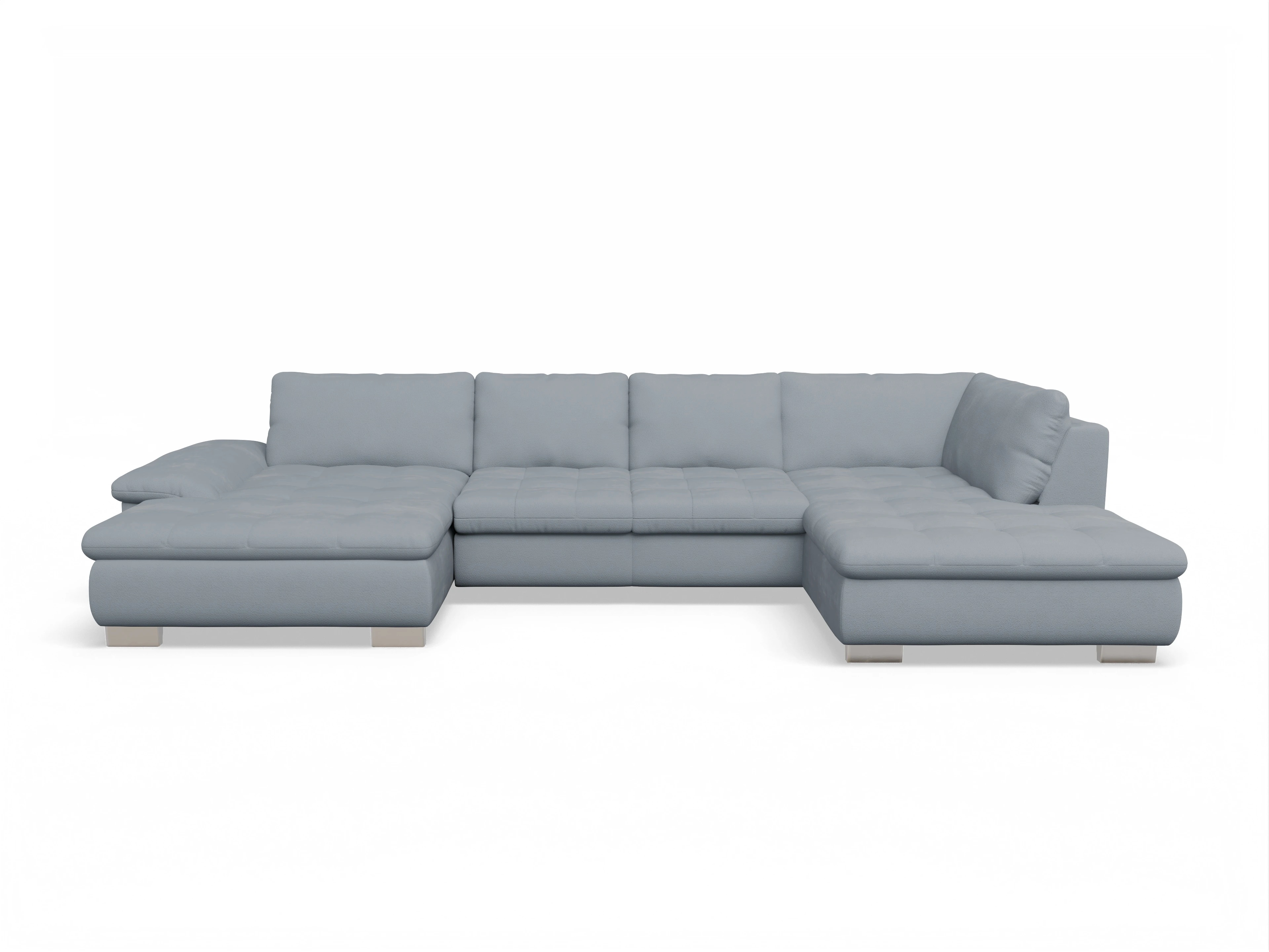 Ansicht des Produktes SC Smart 1007 Wohnlandschaft offen beidseitig in Stoff Blau