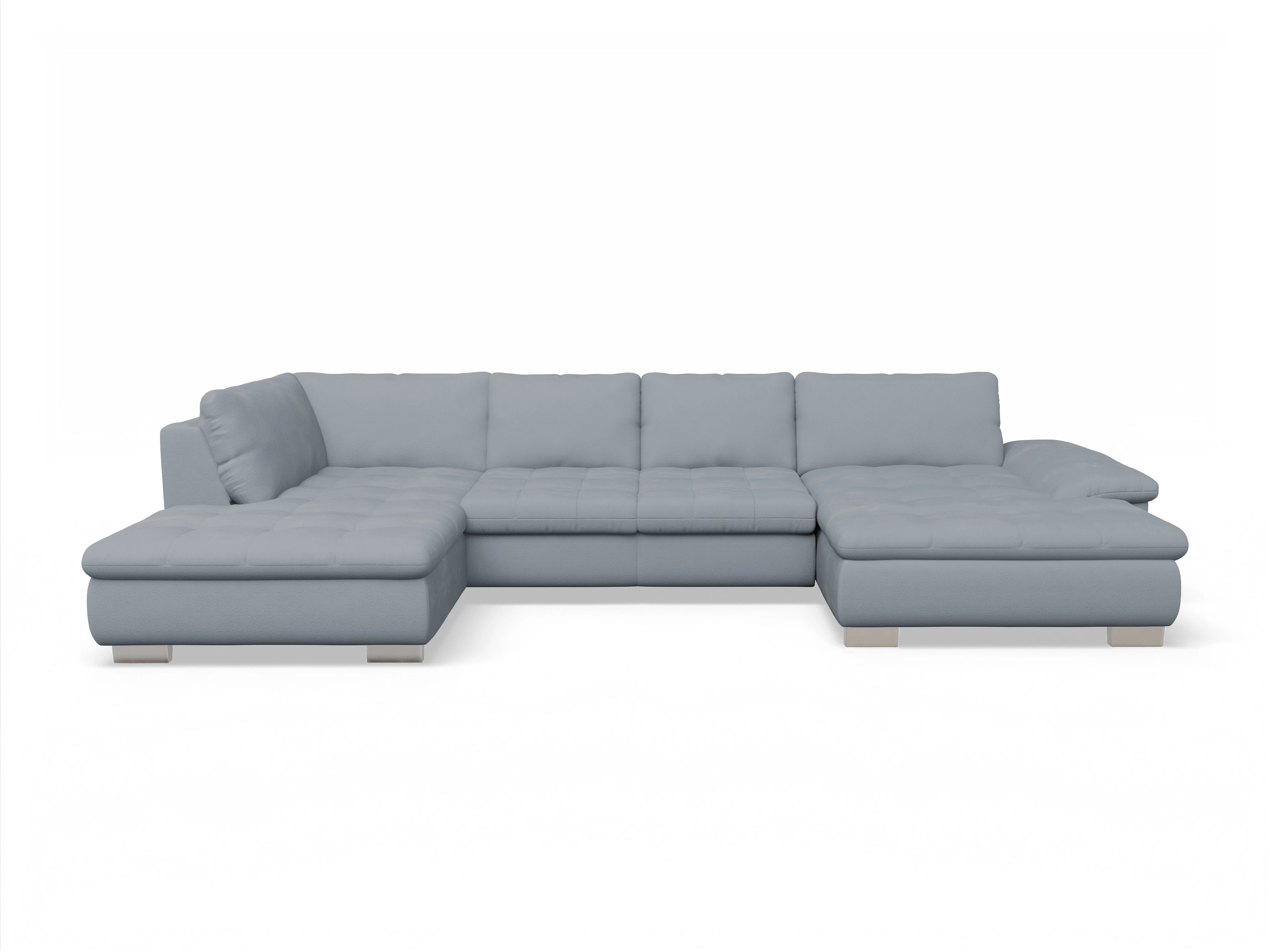 Ansicht des Produktes SC Smart 1007 Wohnlandschaft offen beidseitig in Stoff Blau