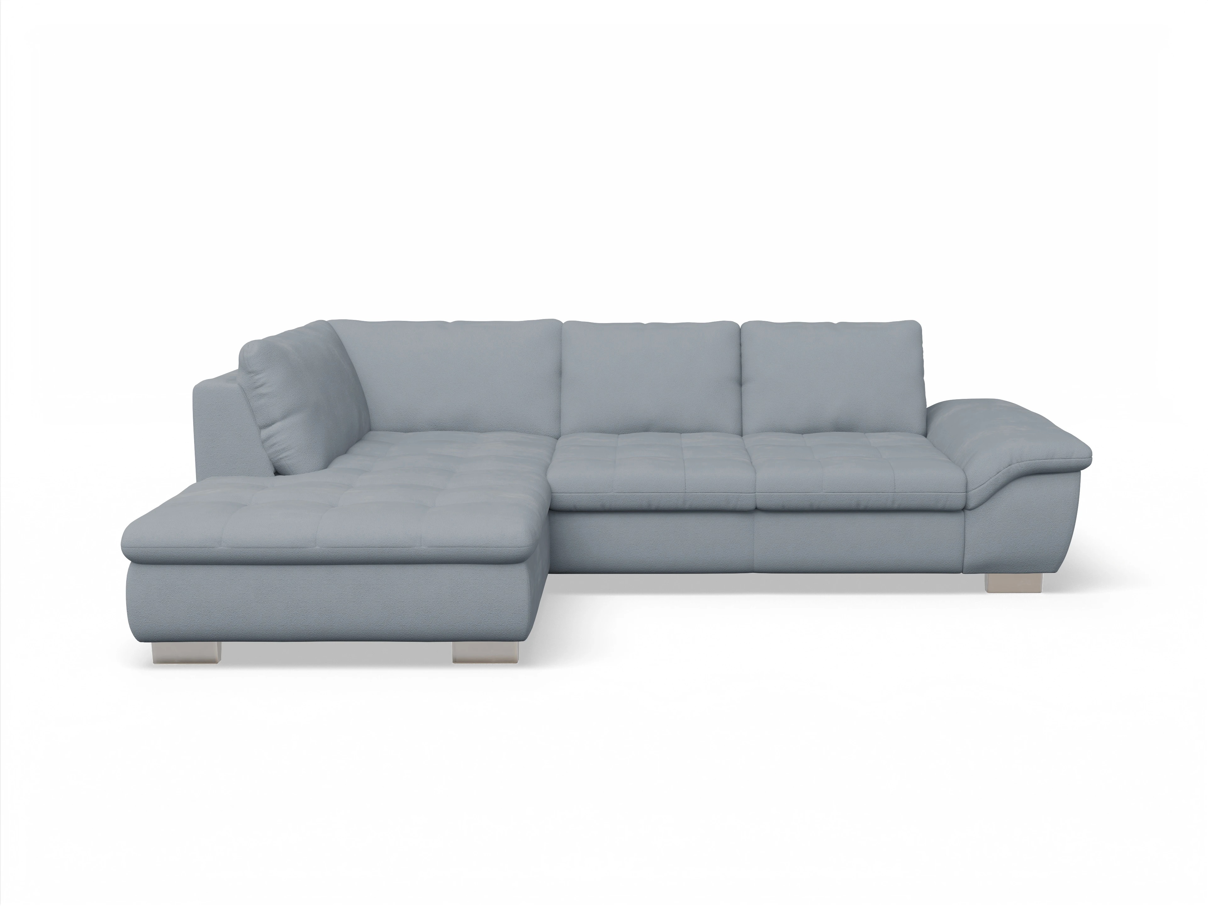 Ansicht des Produktes SC Smart 1007 Ecksofa links Abschluss offen in Stoff Blau