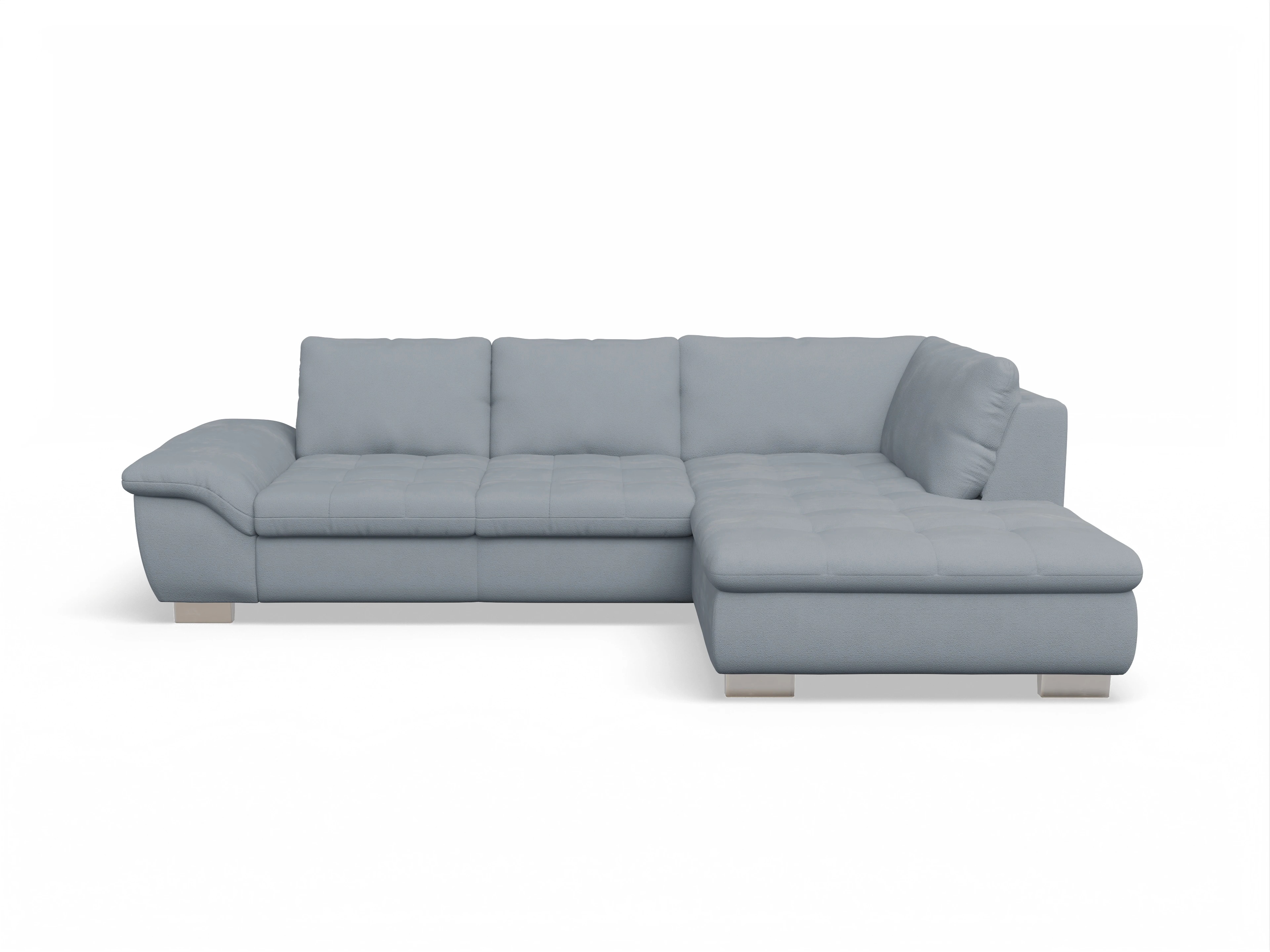 Ansicht des Produktes SC Smart 1007 Ecksofa rechts Abschluss offen in Stoff Blau